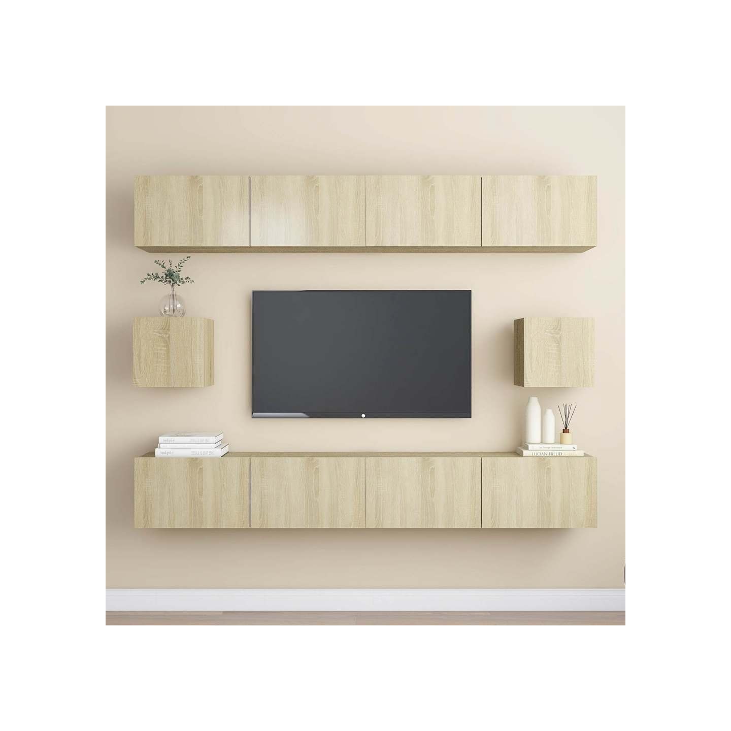 Ensemble de meubles TV 6 pcs Chêne sonoma Bois d'ingénierie