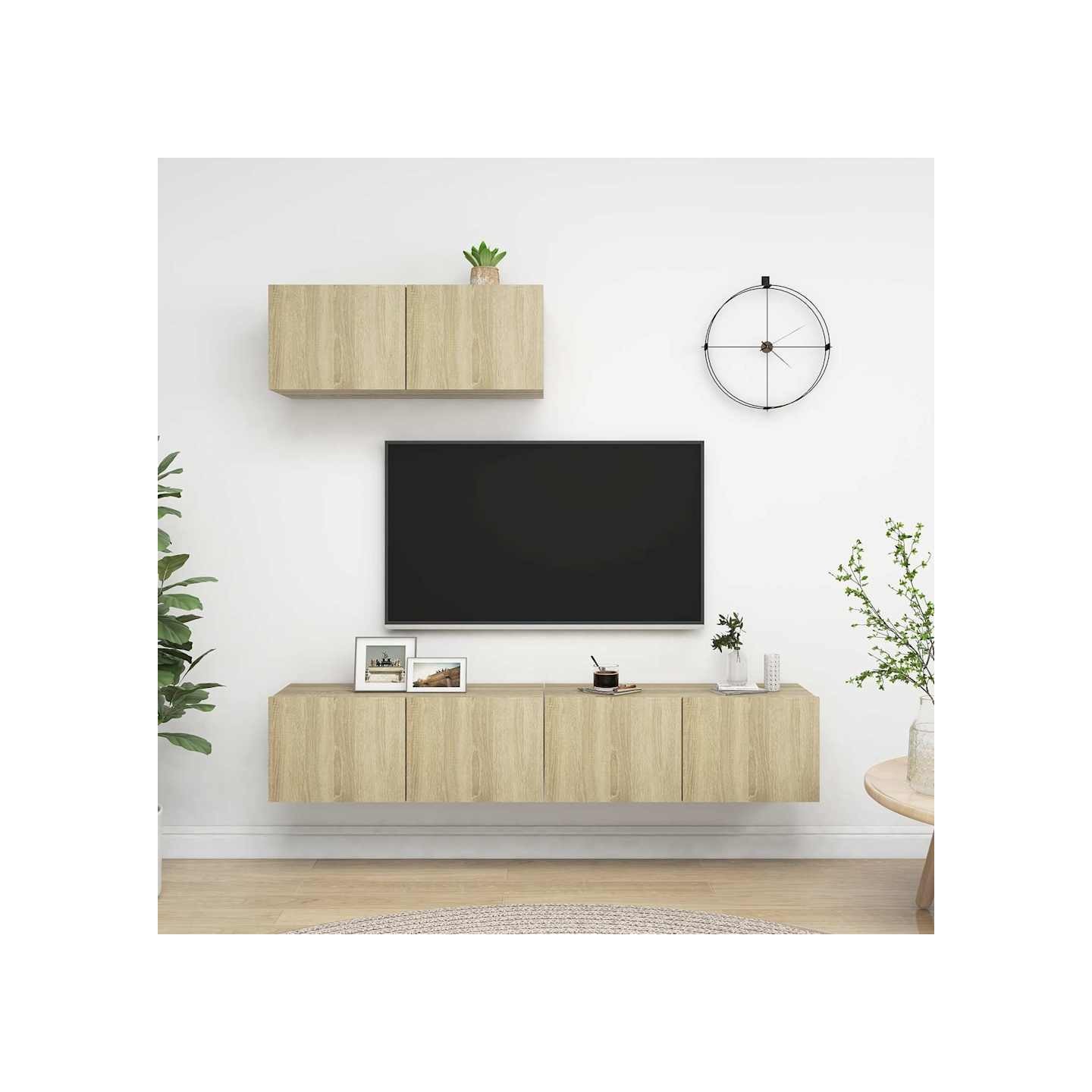 Meubles TV 3 pcs Chêne sonoma Bois d'ingénierie