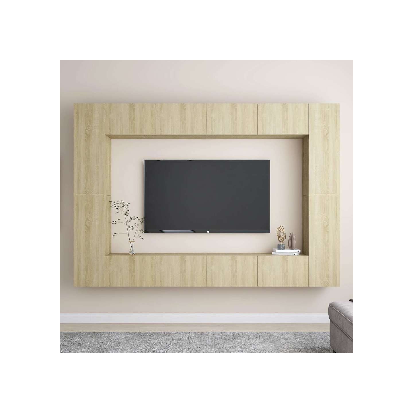 Ensemble de meubles TV 8 pcs Chêne sonoma Bois d'ingénierie