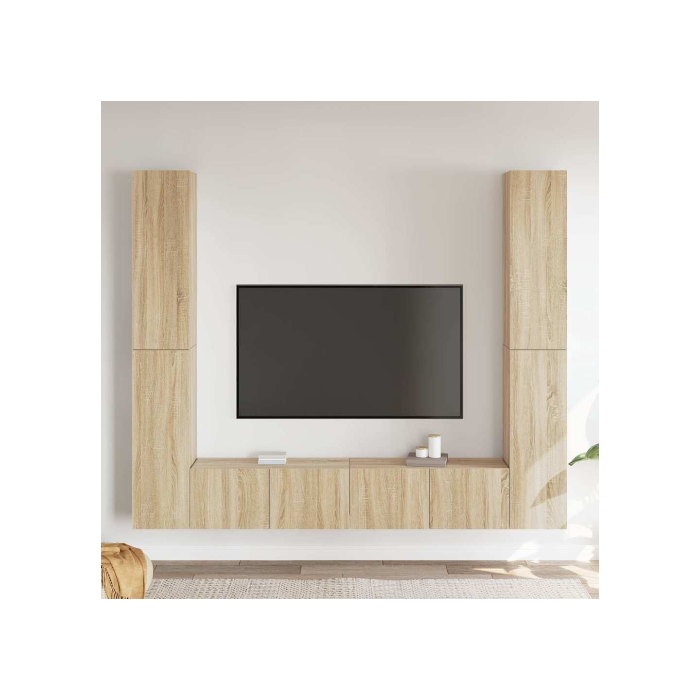 Ensemble de meuble TV 6 pcs Chêne sonoma Bois d'ingénierie
