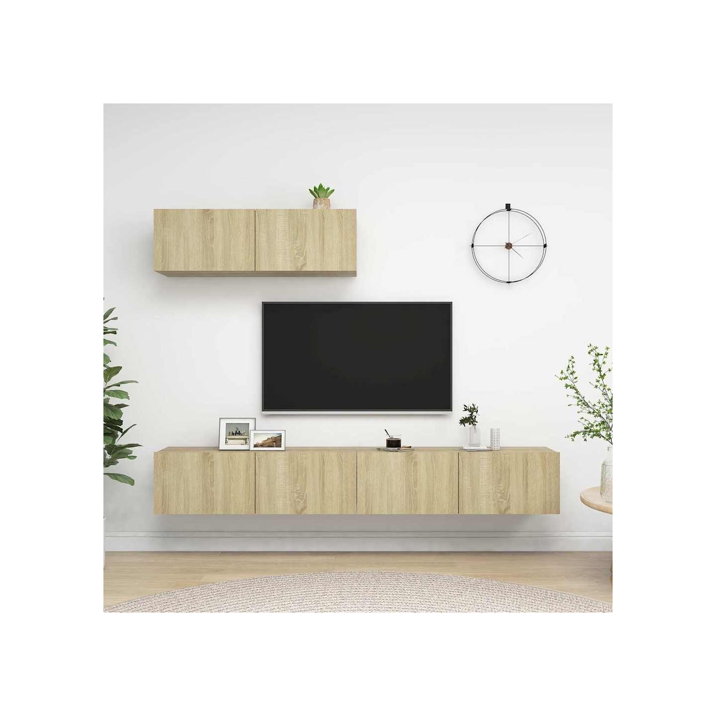 Meubles TV 3 pcs Chêne sonoma Bois d'ingénierie