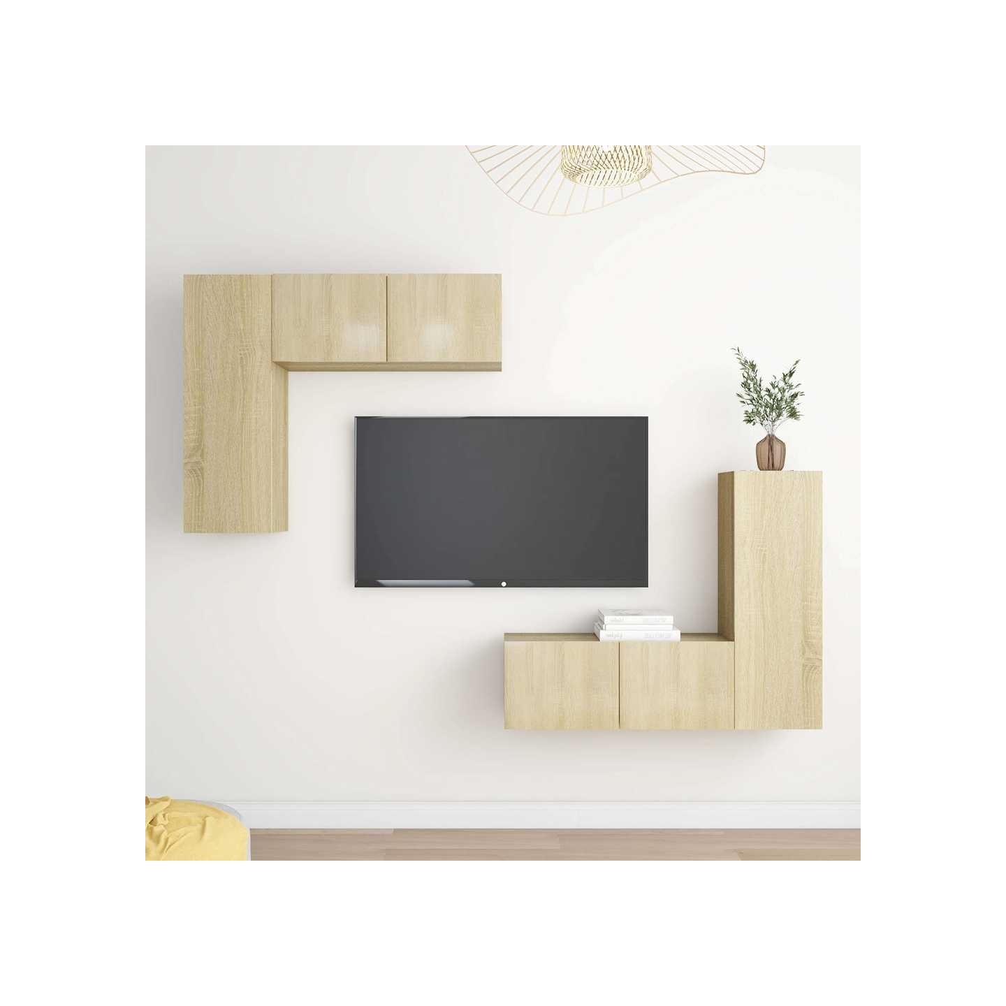 Ensemble de meubles TV 4 pcs Chêne sonoma Bois d'ingénierie