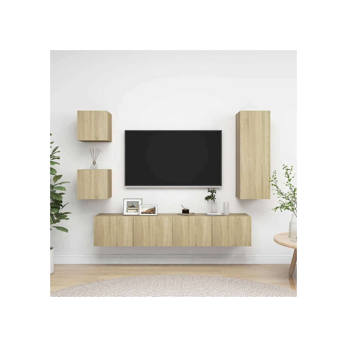 Ensemble de meuble TV 5 pcs Chêne sonoma Bois d'ingénierie