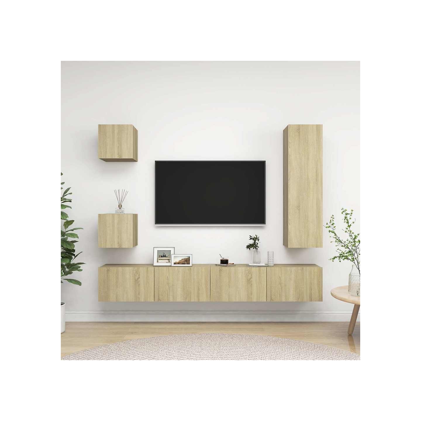 Ensemble de meubles TV 5 pcs Chêne sonoma Bois d'ingénierie