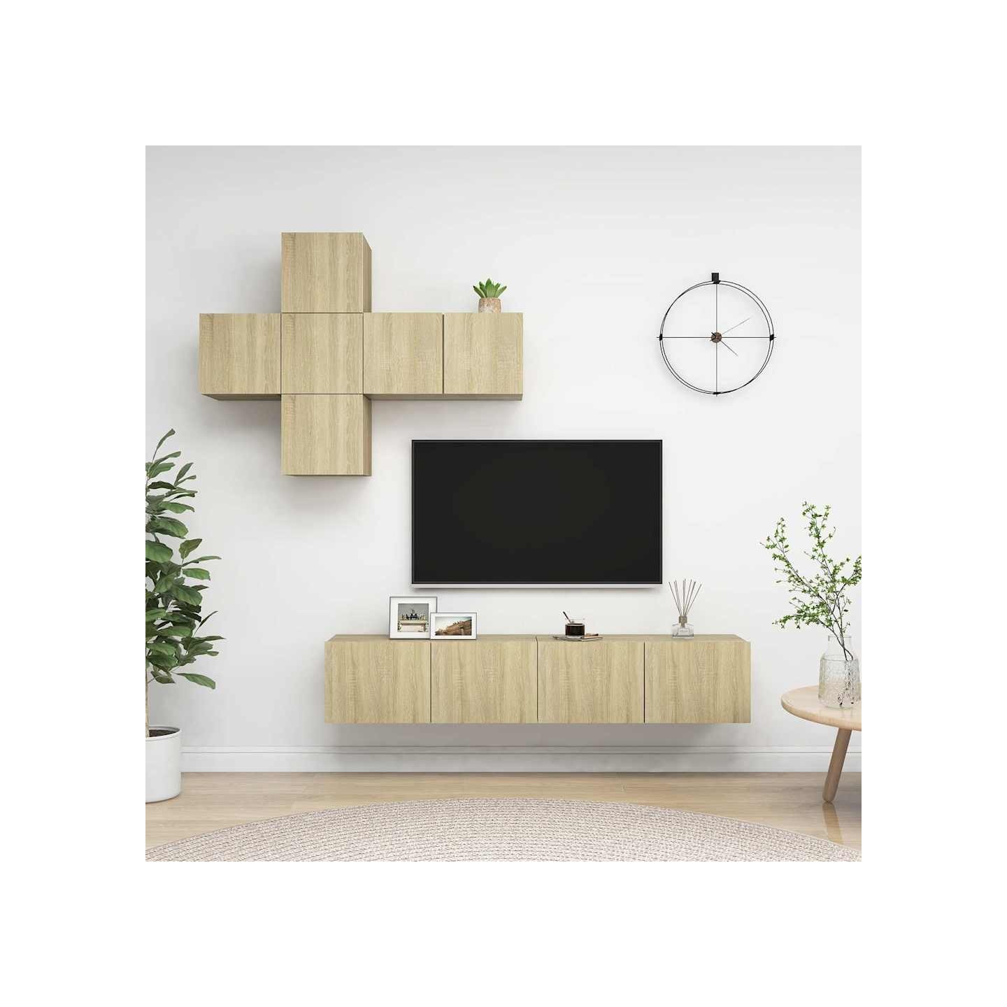 Ensemble de meubles TV 7 pcs Chêne sonoma Bois d'ingénierie