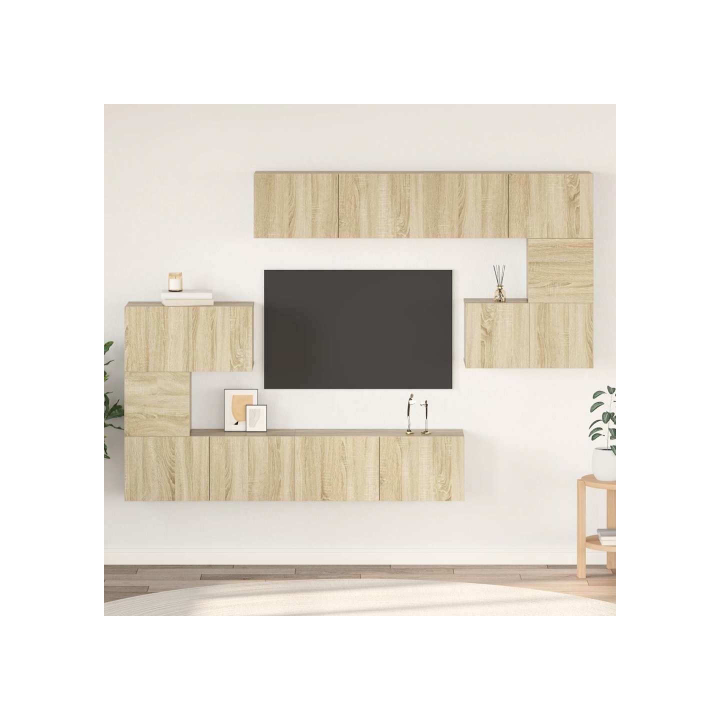 Ensemble de meubles TV 8 pcs Chêne sonoma Bois d'ingénierie