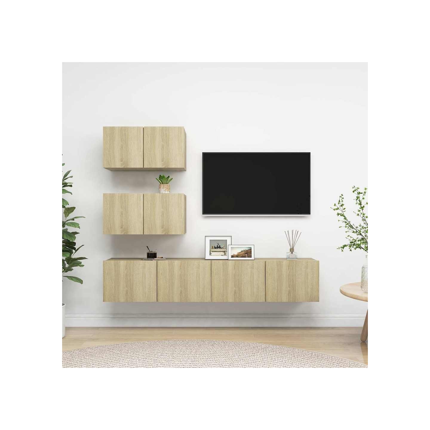 Ensemble de meubles TV 4 pcs Chêne sonoma Bois d'ingénierie