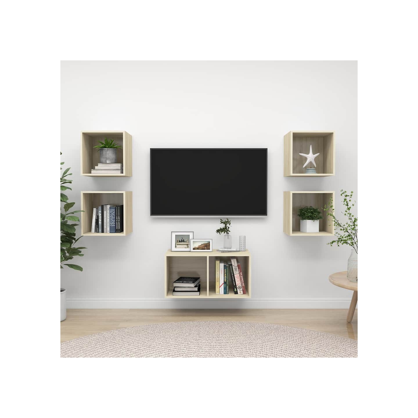 Ensemble de meubles TV 5 pcs Chêne sonoma Bois d'ingénierie