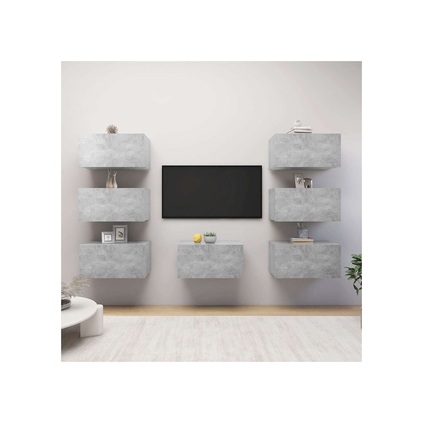 Meubles TV 7 pcs Gris béton 30,5x30x60 cm Bois d'ingénierie