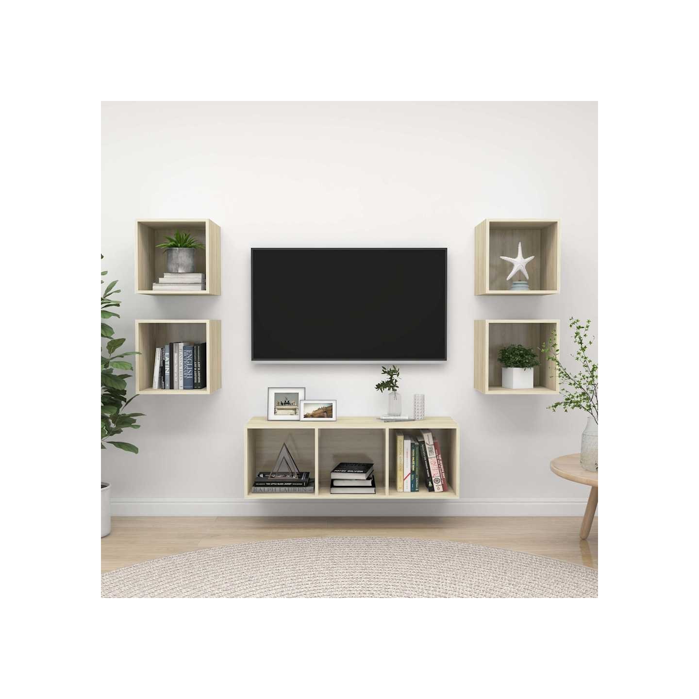 Ensemble de meubles TV 5 pcs Chêne sonoma Bois d'ingénierie