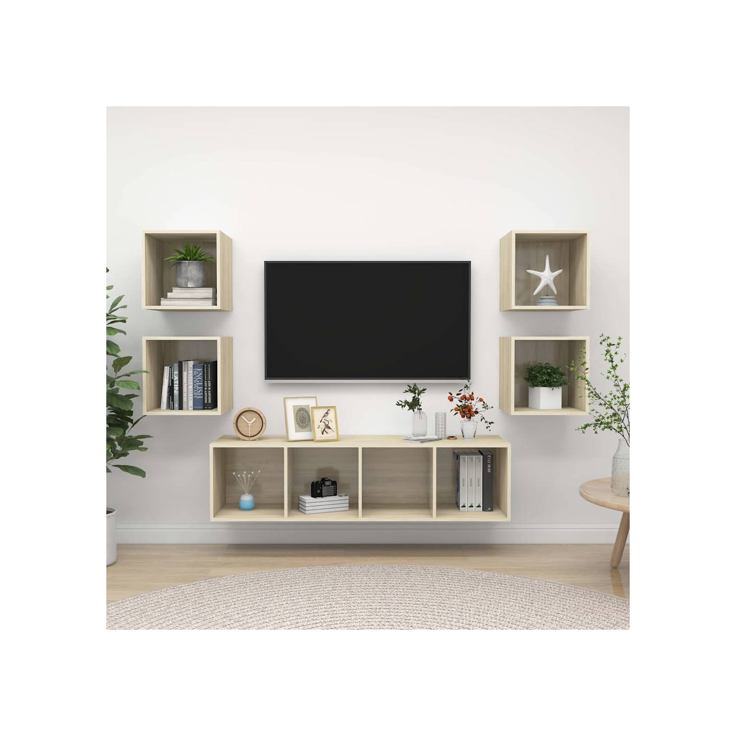 Ensemble de meubles TV 5 pcs Chêne sonoma Bois d'ingénierie