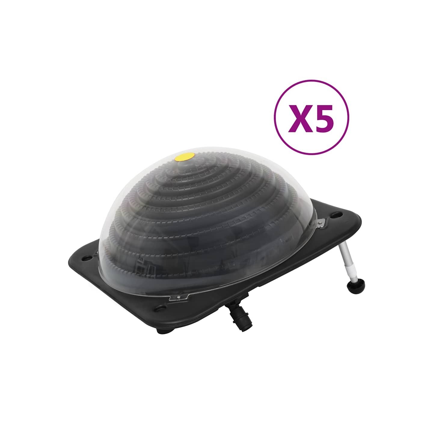 Chauffage solaire de piscine 5 pcs 75x75x36 cm PEHD Aluminium