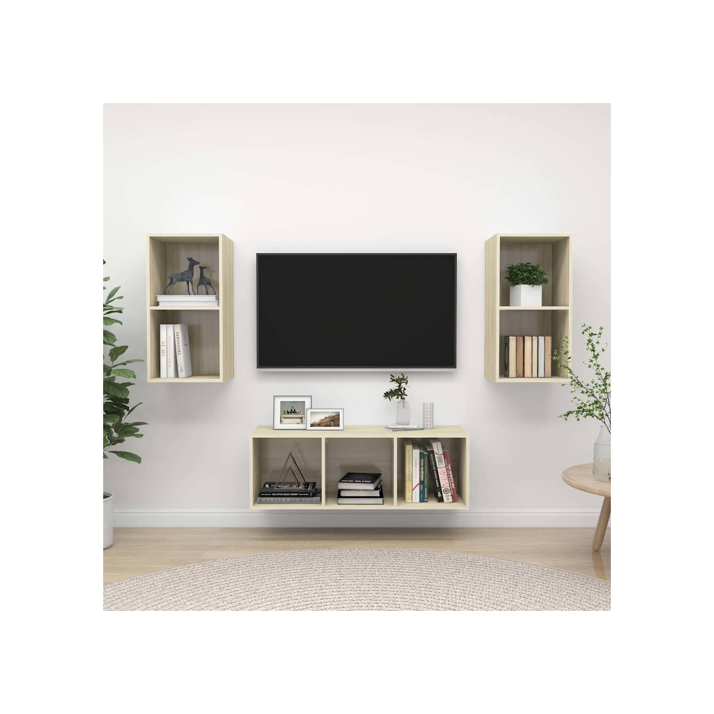 Ensemble de meubles TV 3 pcs Chêne sonoma Bois d'ingénierie
