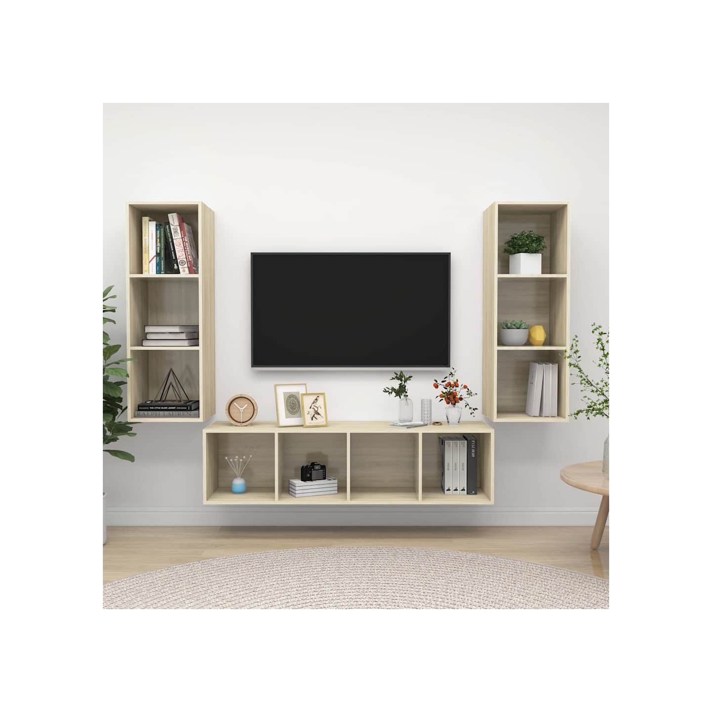 Ensemble de meubles TV 3 pcs Chêne sonoma Bois d'ingénierie
