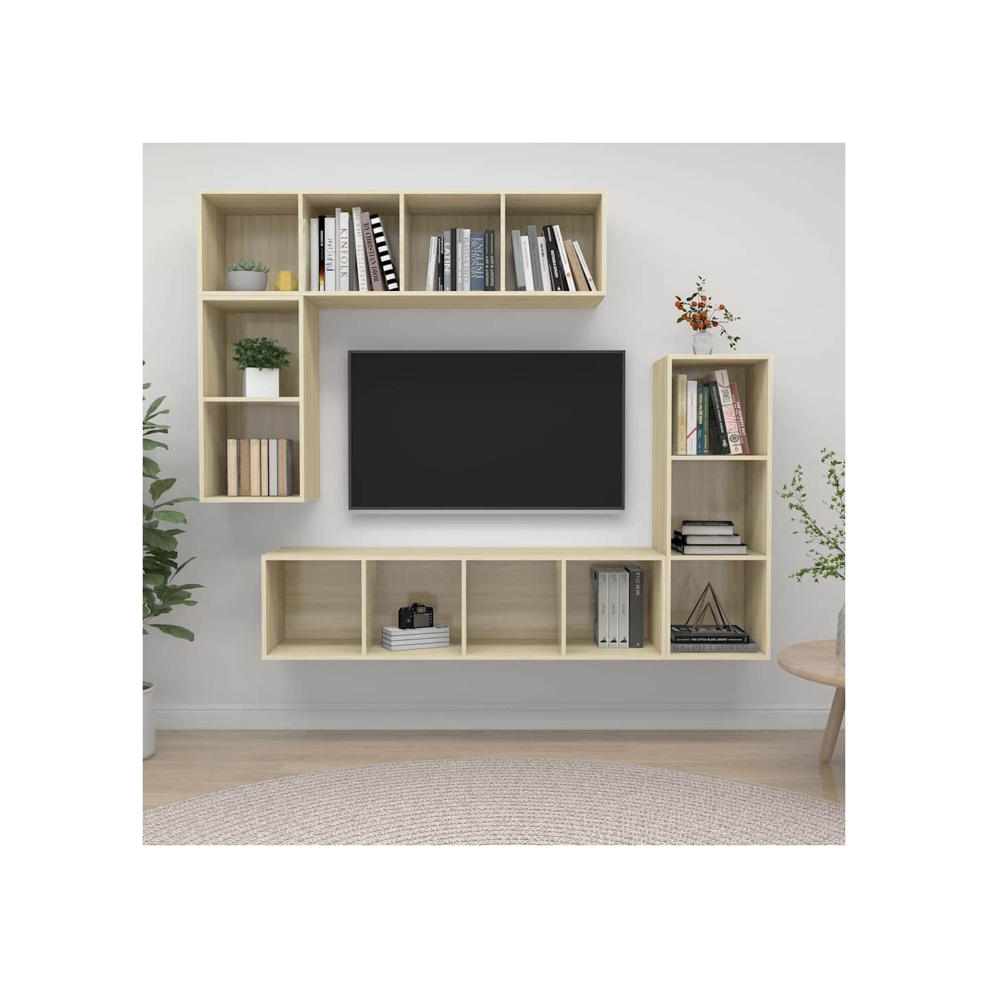 Ensemble de meubles TV 4 pcs Chêne sonoma Bois d'ingénierie