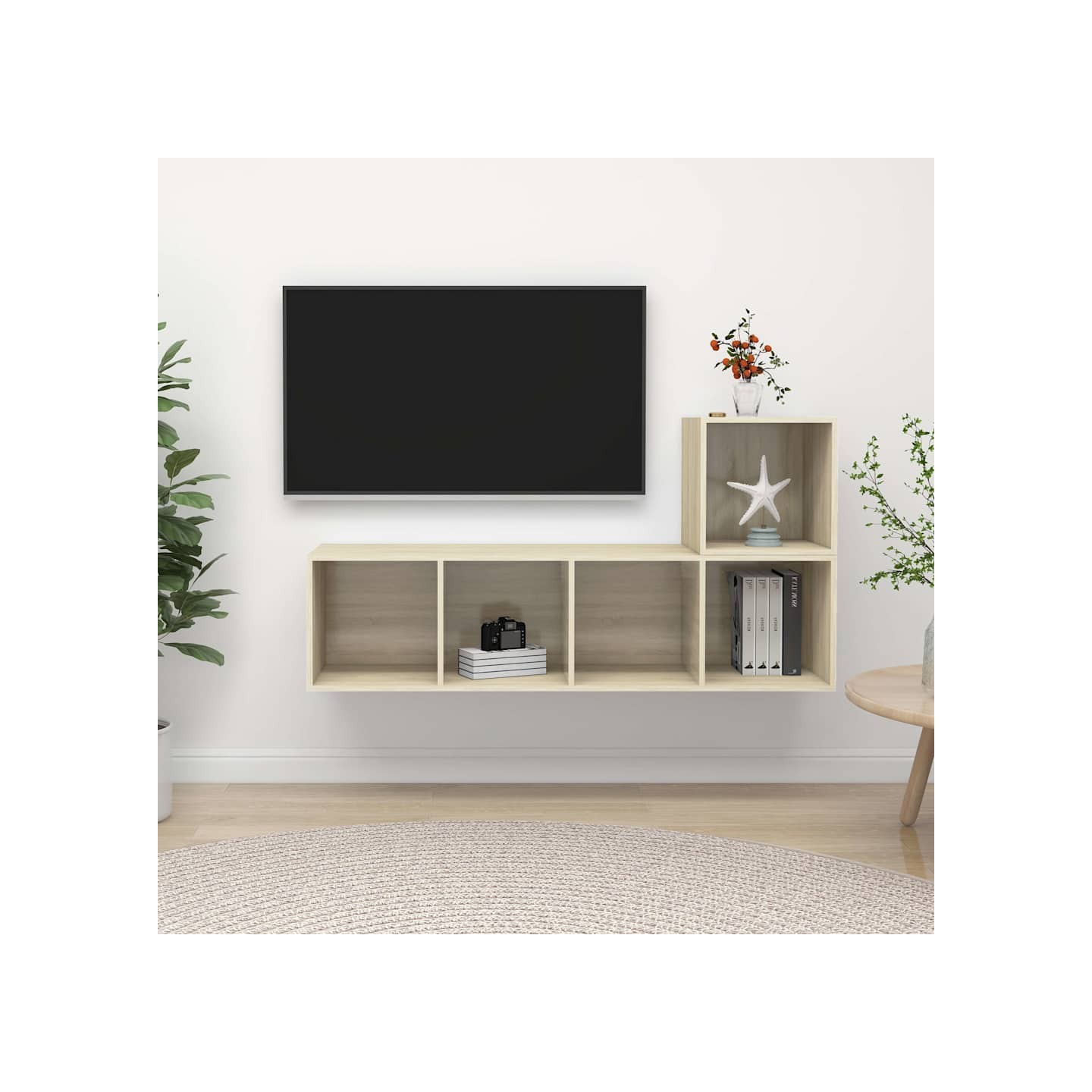 Ensemble de meubles TV 2 pcs Chêne sonoma Bois d'ingénierie