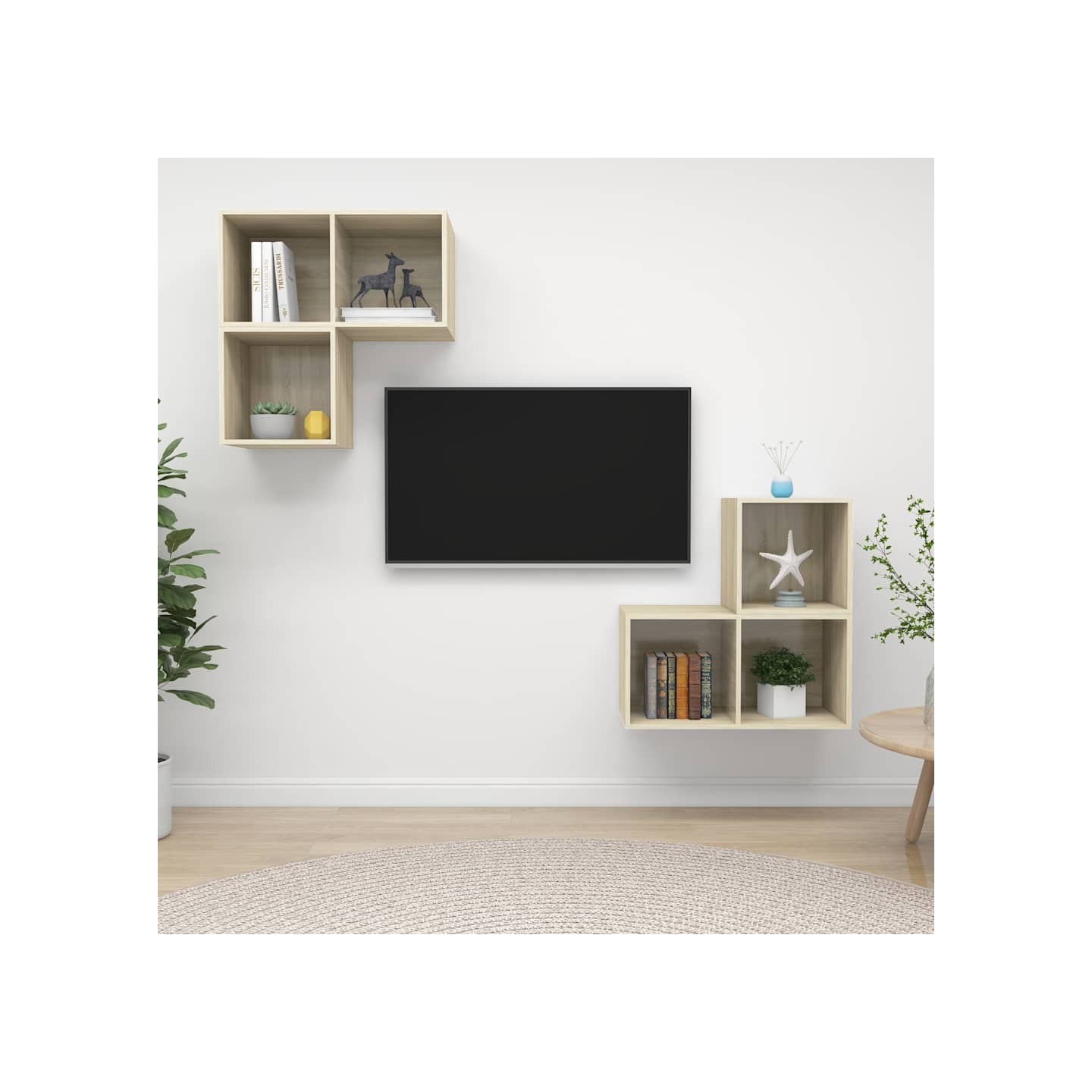 Ensemble de meubles TV 4 pcs Chêne sonoma Bois d'ingénierie
