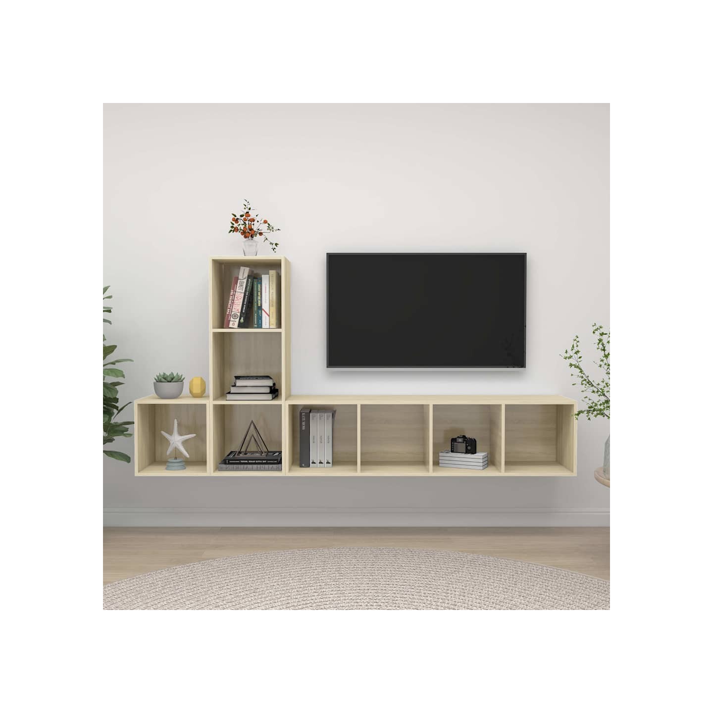 Ensemble de meuble TV 3 pcs Chêne sonoma Bois d'ingénierie