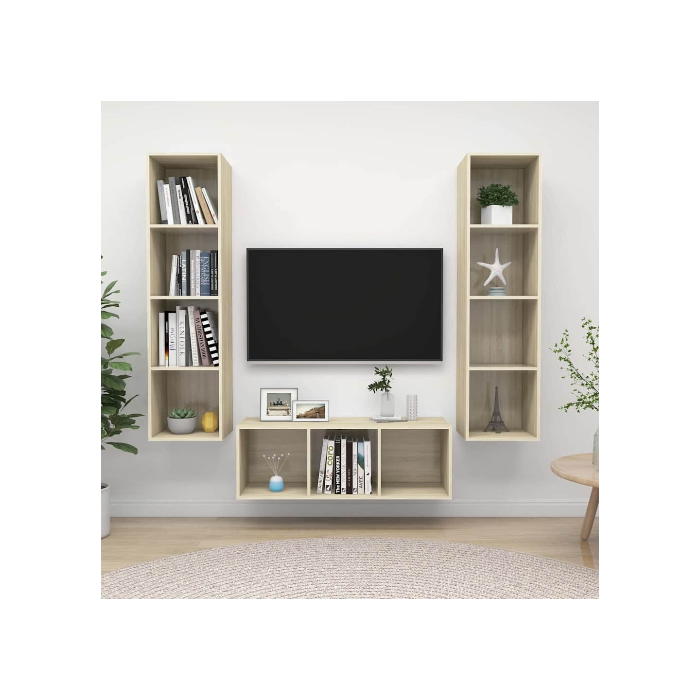 Ensemble de meubles TV 3 pcs Chêne sonoma Bois d'ingénierie