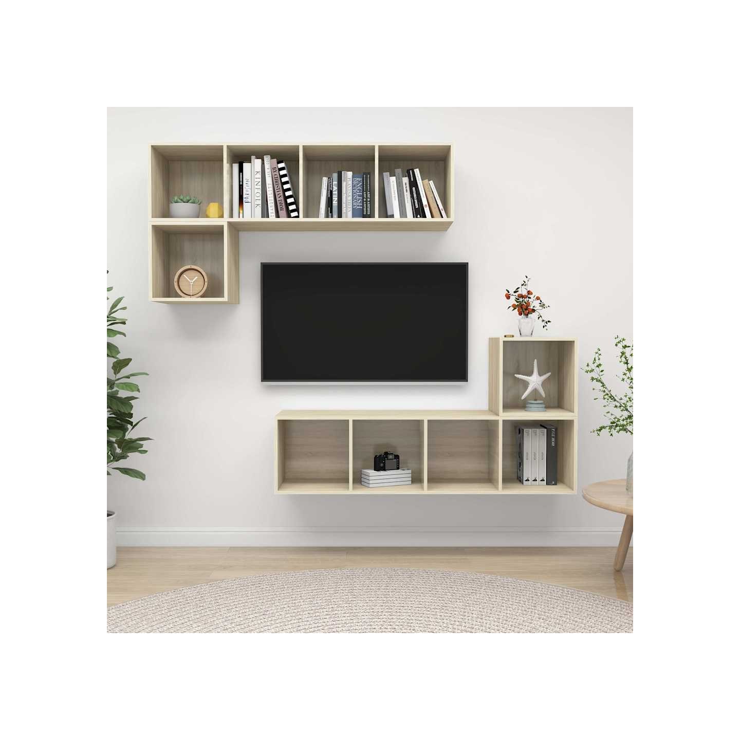 Ensemble de meubles TV 4 pcs Chêne sonoma Bois d'ingénierie