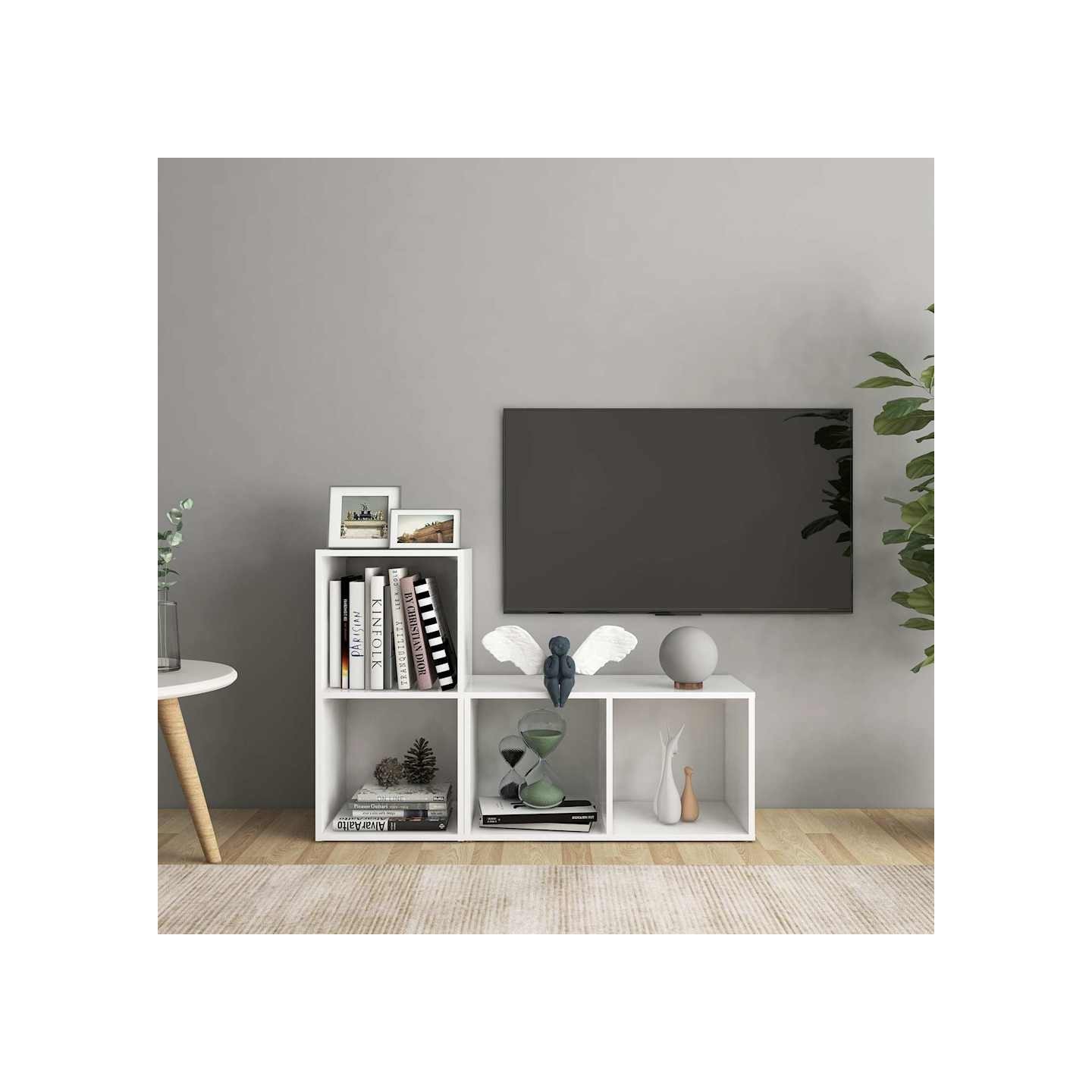 Meubles TV 2 pcs Blanc 72x35x36,5 cm Bois d'ingénierie