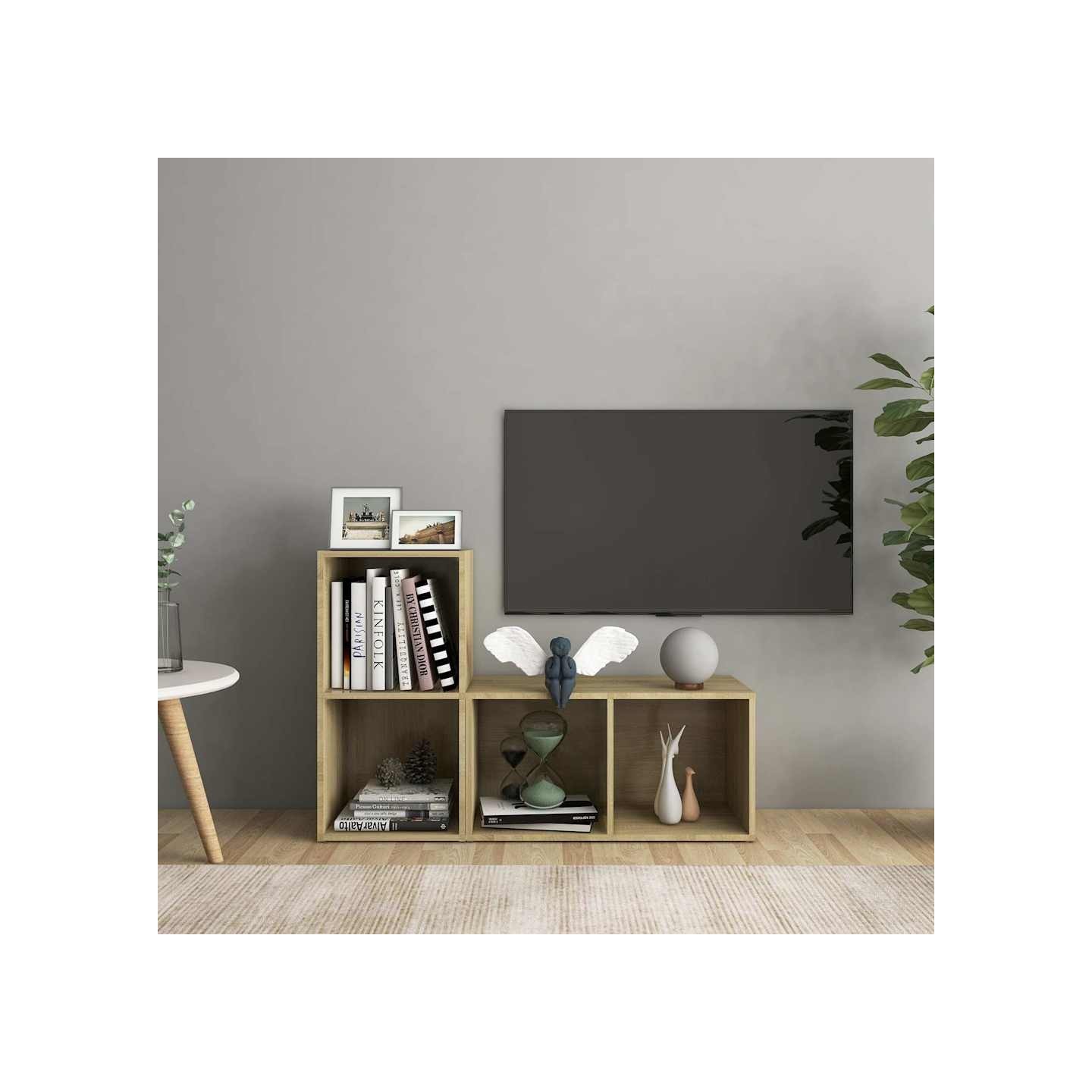 Meubles TV 2 pcs Chêne sonoma 72x35x36,5 cm Bois d'ingénierie