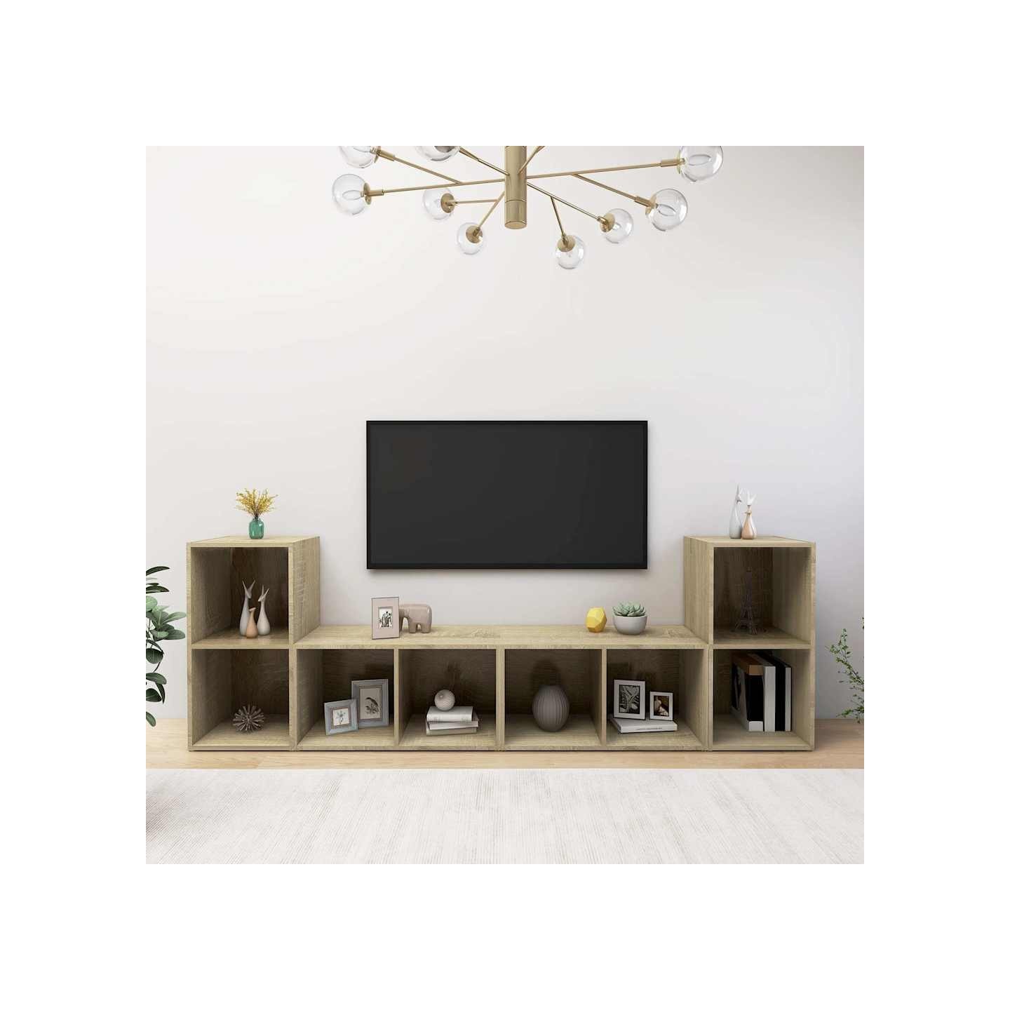 Meubles TV 4 pcs Chêne sonoma 72x35x36,5 cm Bois d'ingénierie