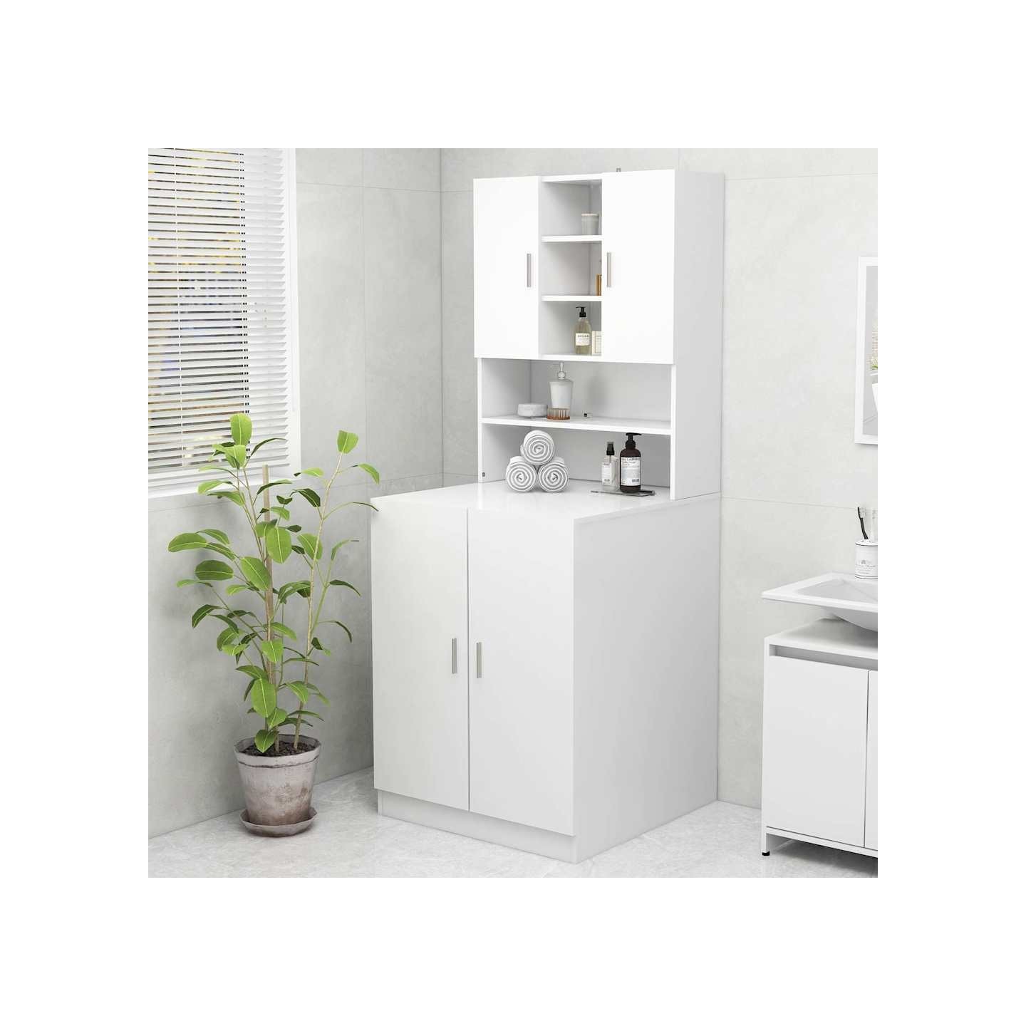 Meuble pour machine à laver Blanc