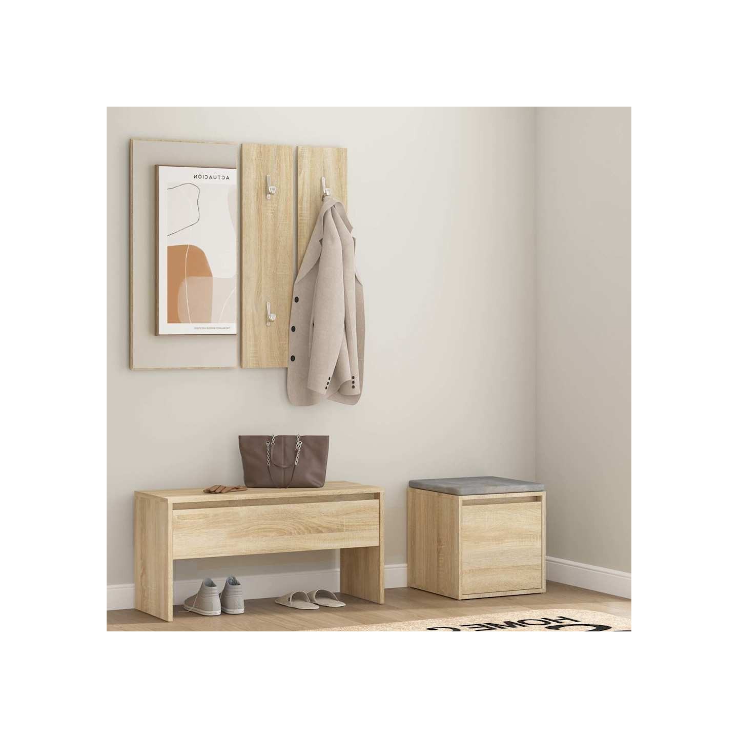 Ensemble de meubles de couloir Chêne sonoma Bois d'ingénierie