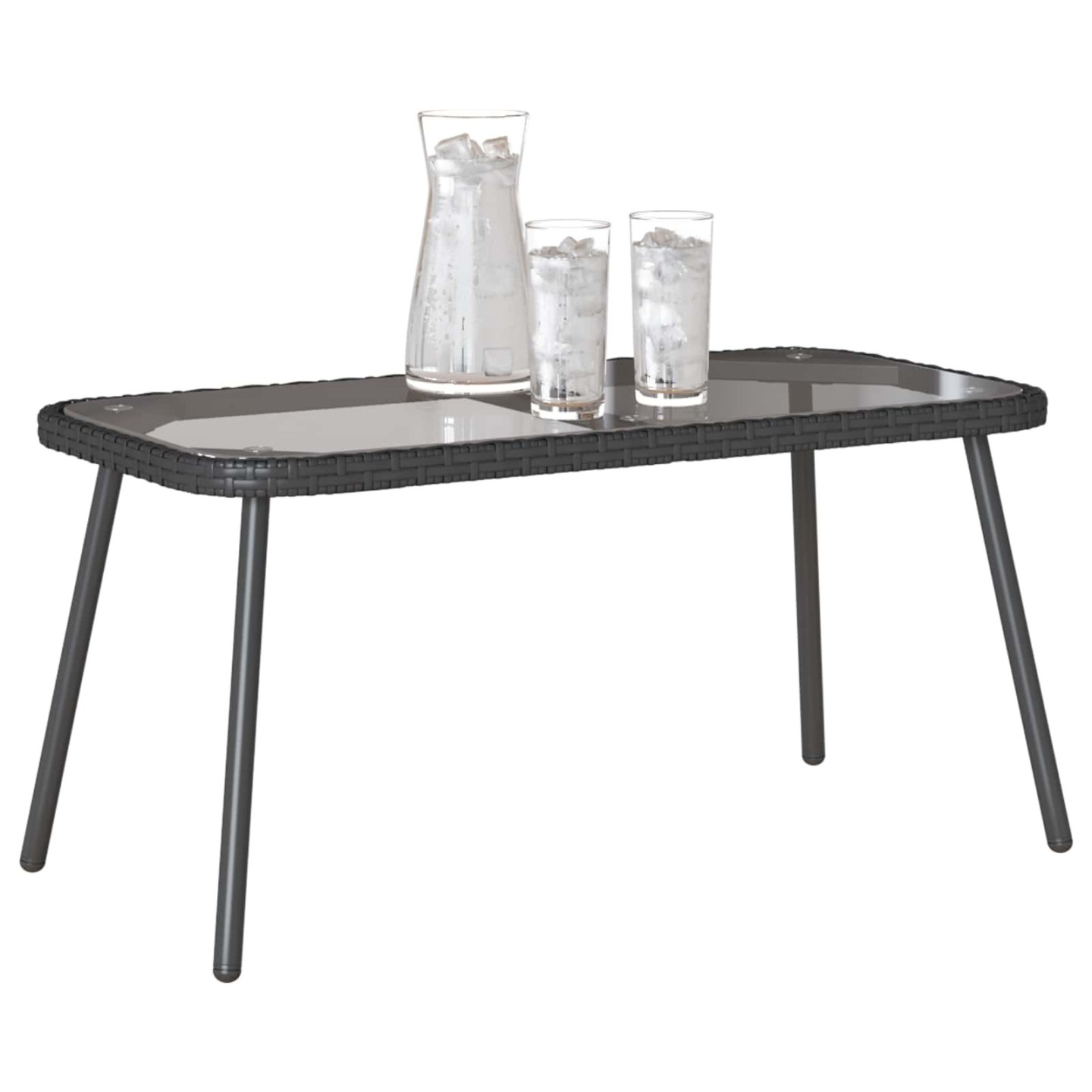 Table basse Noir 90 x 45 x 43 cm polyrotin