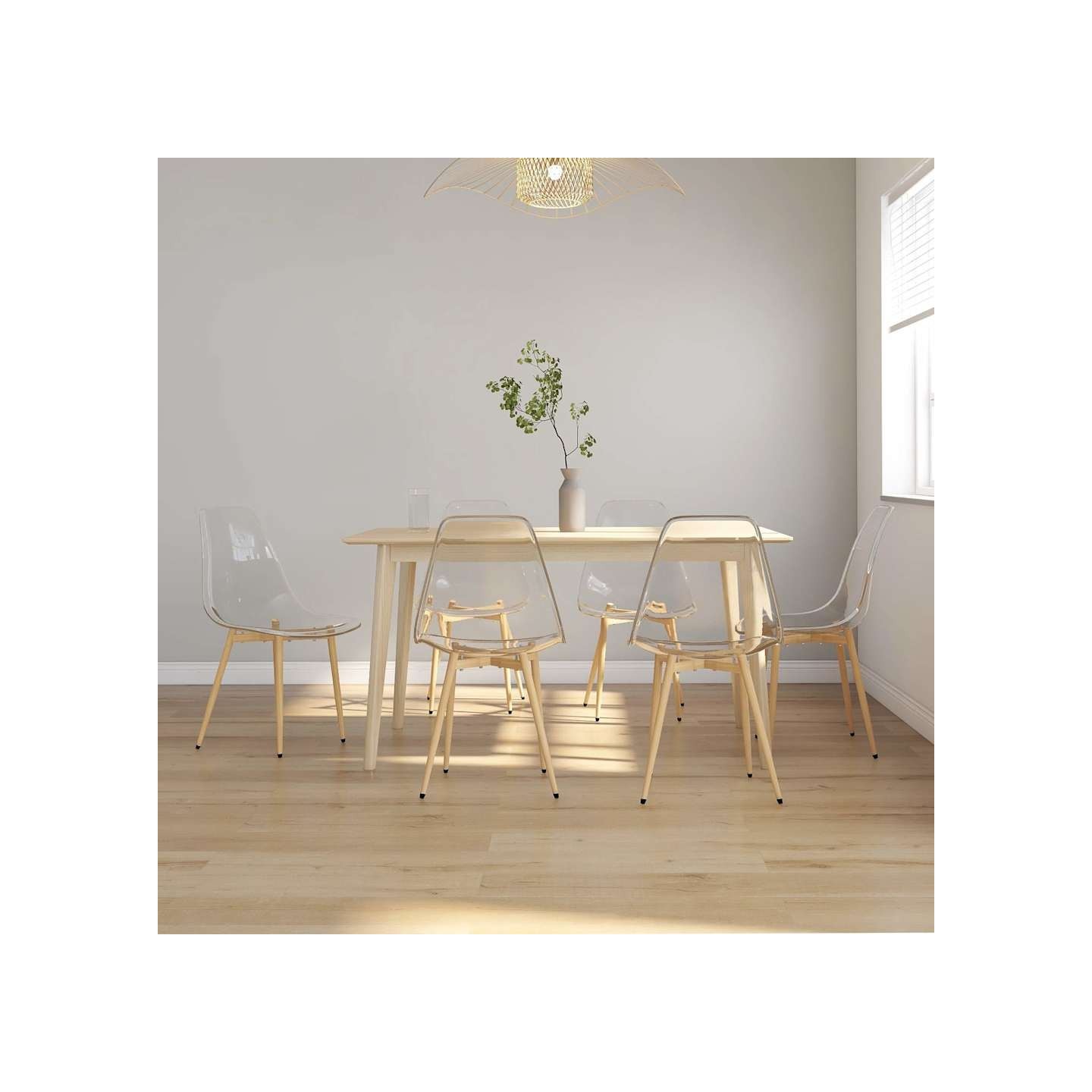 Chaises à manger lot de 6 Transparent PET