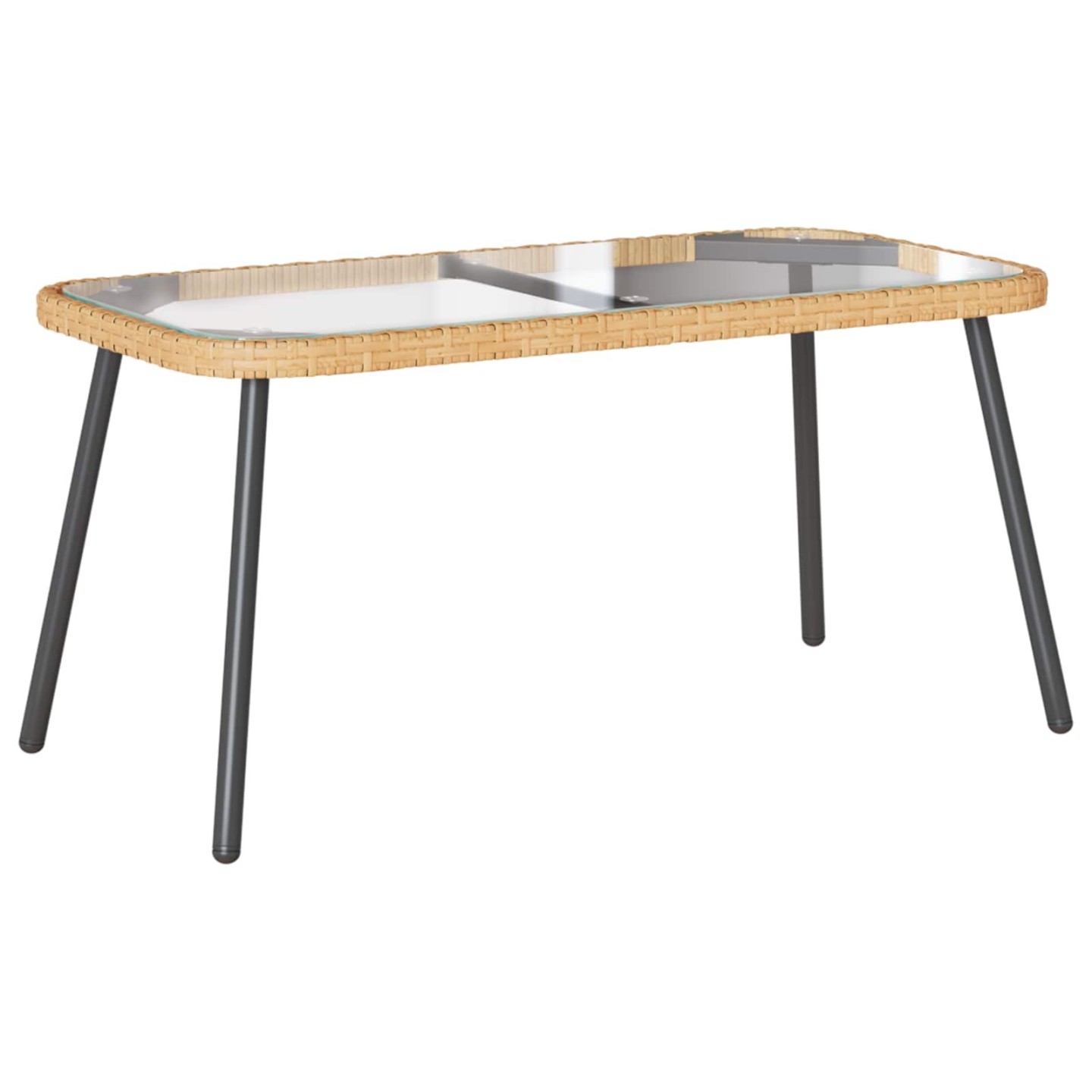 Table basse Marron et Noir 90 x 45 x 43 cm polyrotin