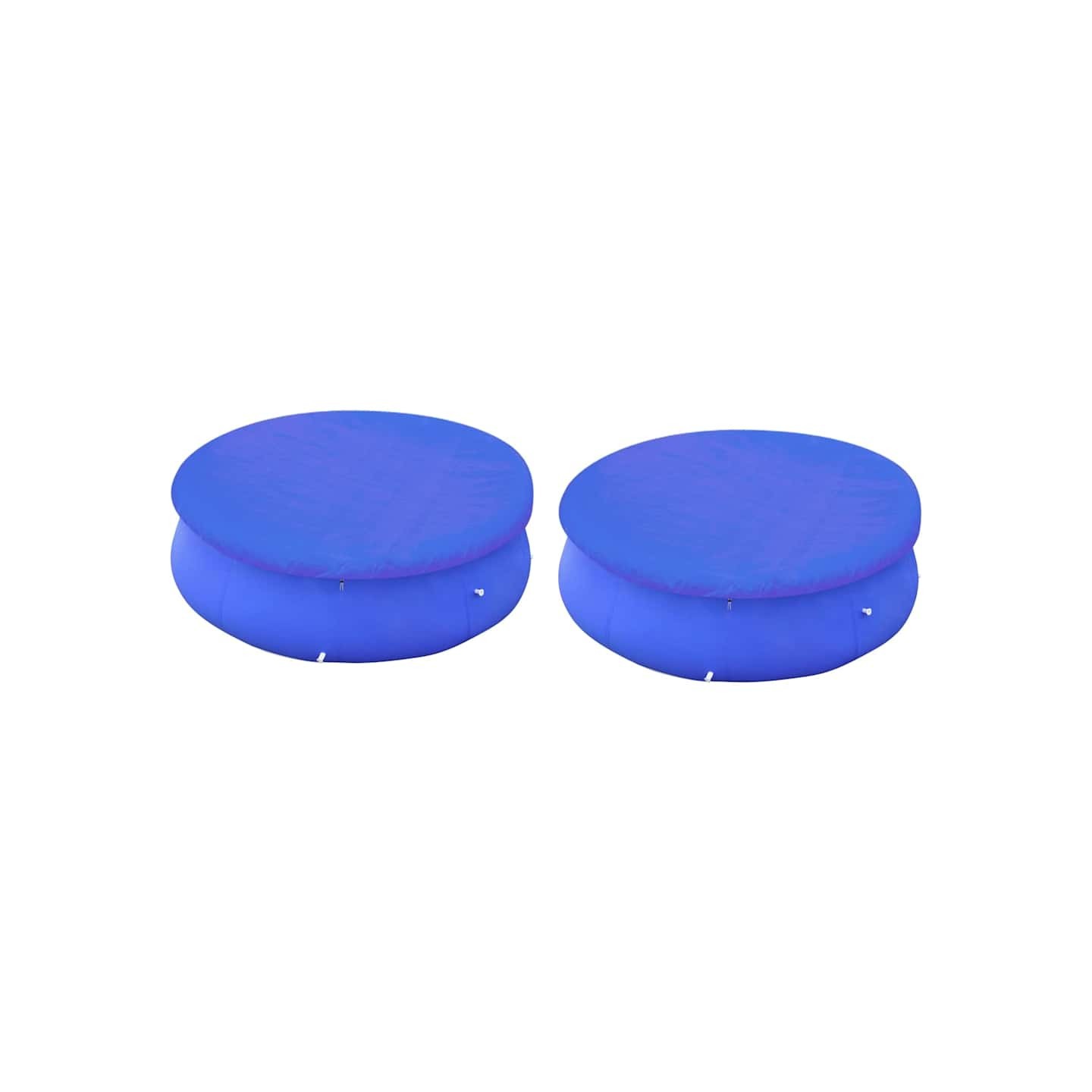 Couvertures de piscines rondes hors sol de 360-367 cm 2 pcs