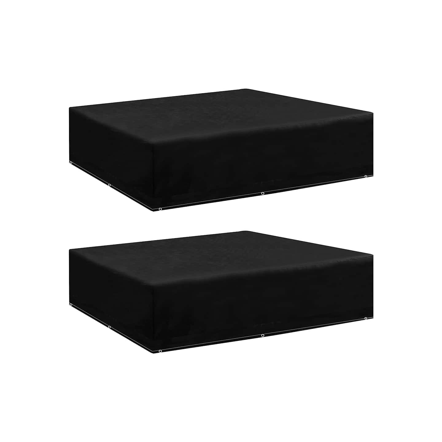 Housses de salon de jardin 2 pcs 8 œillets 200x200x70 cm