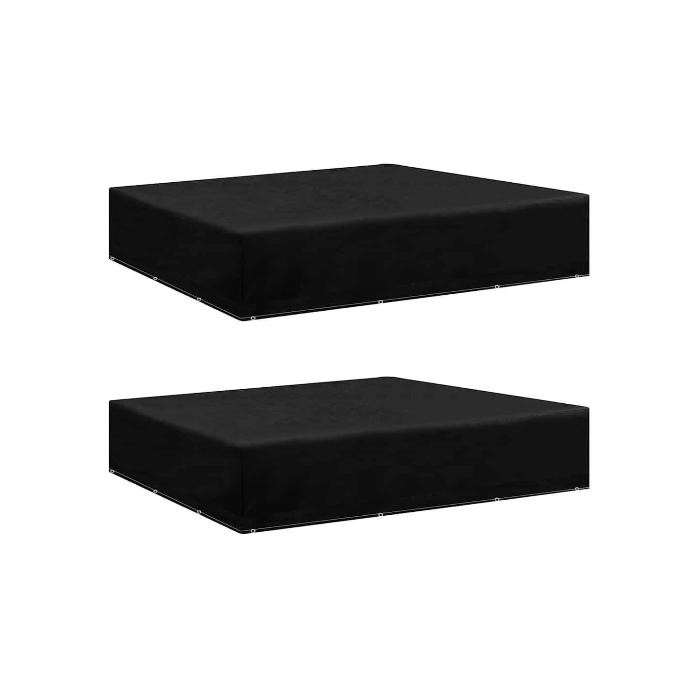 Housses de salon de jardin 2 pcs 12 œillets 250x250x70 cm