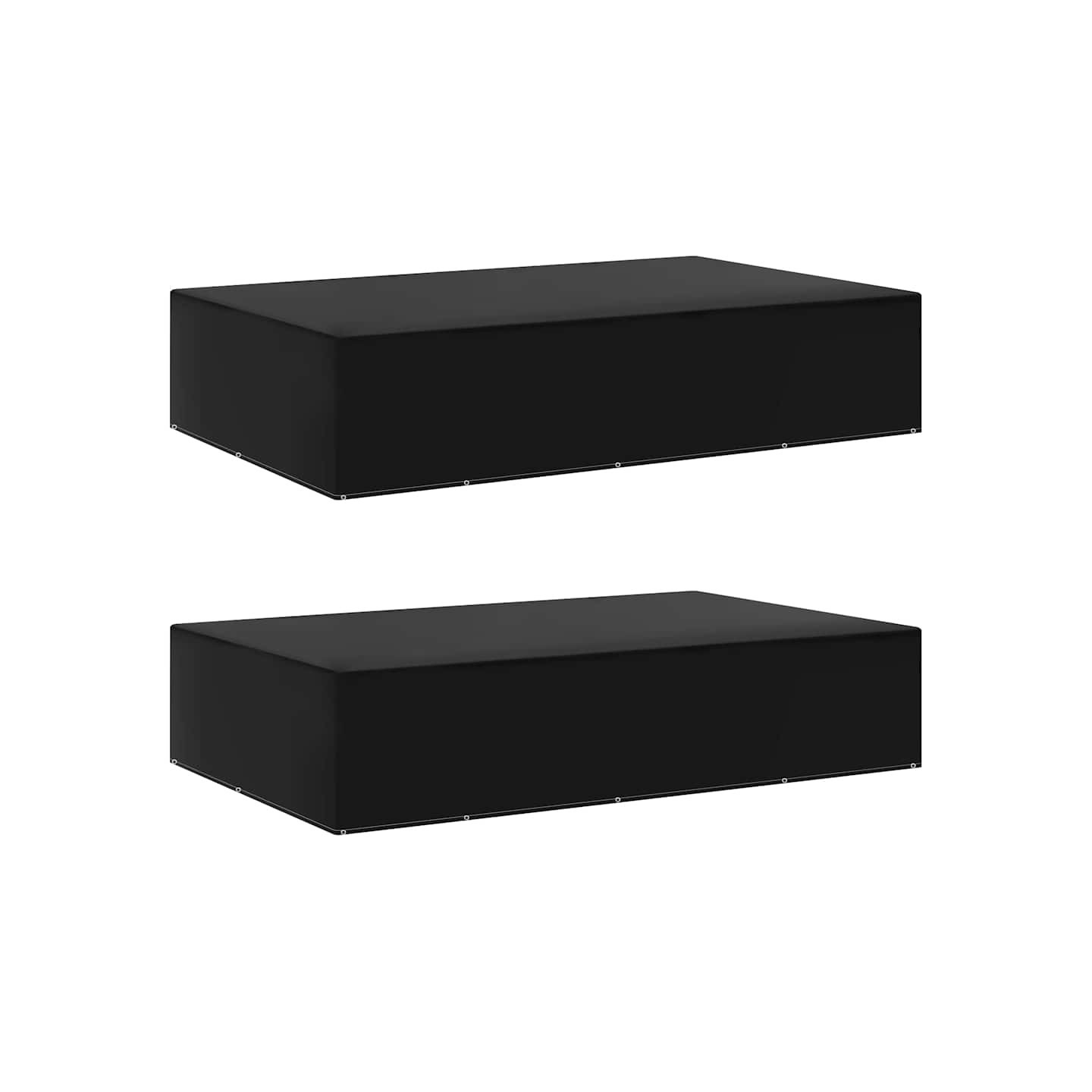 Housses de salon de jardin 2 pcs 12 œillets 325x205x70 cm