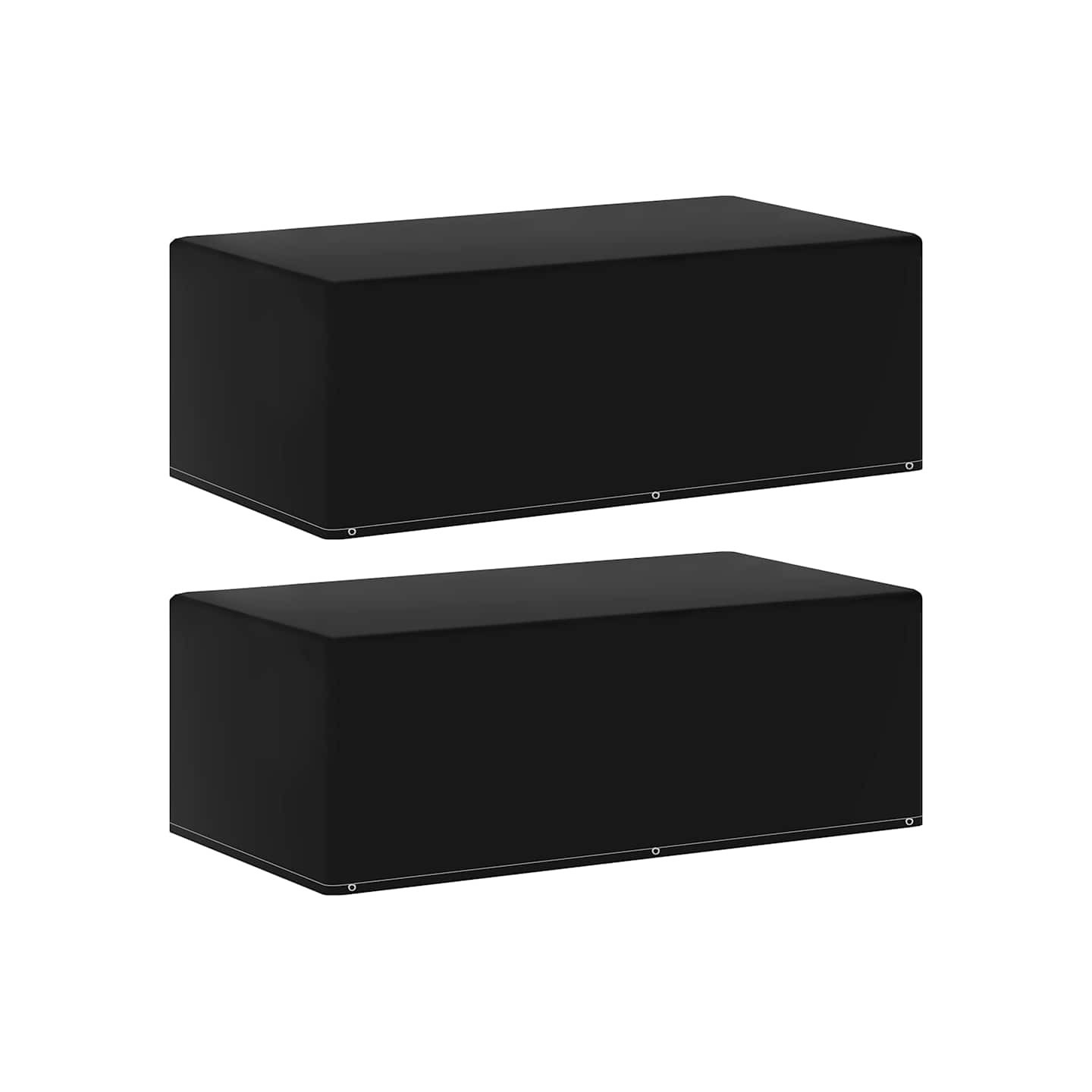 Housses de meubles de jardin 2pcs 6œillets barbecue 170x90x60cm