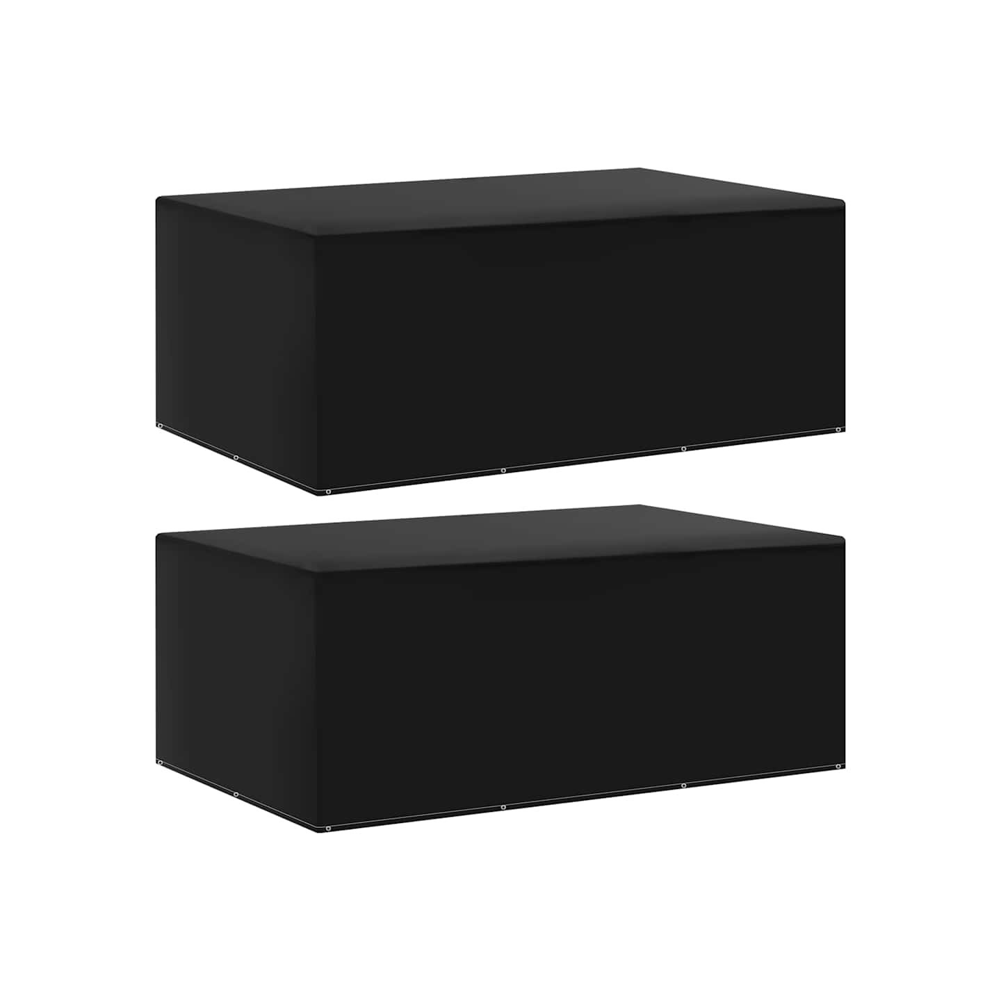 Housses de salon de jardin 2 pcs 7 œillets 225x143x90 cm