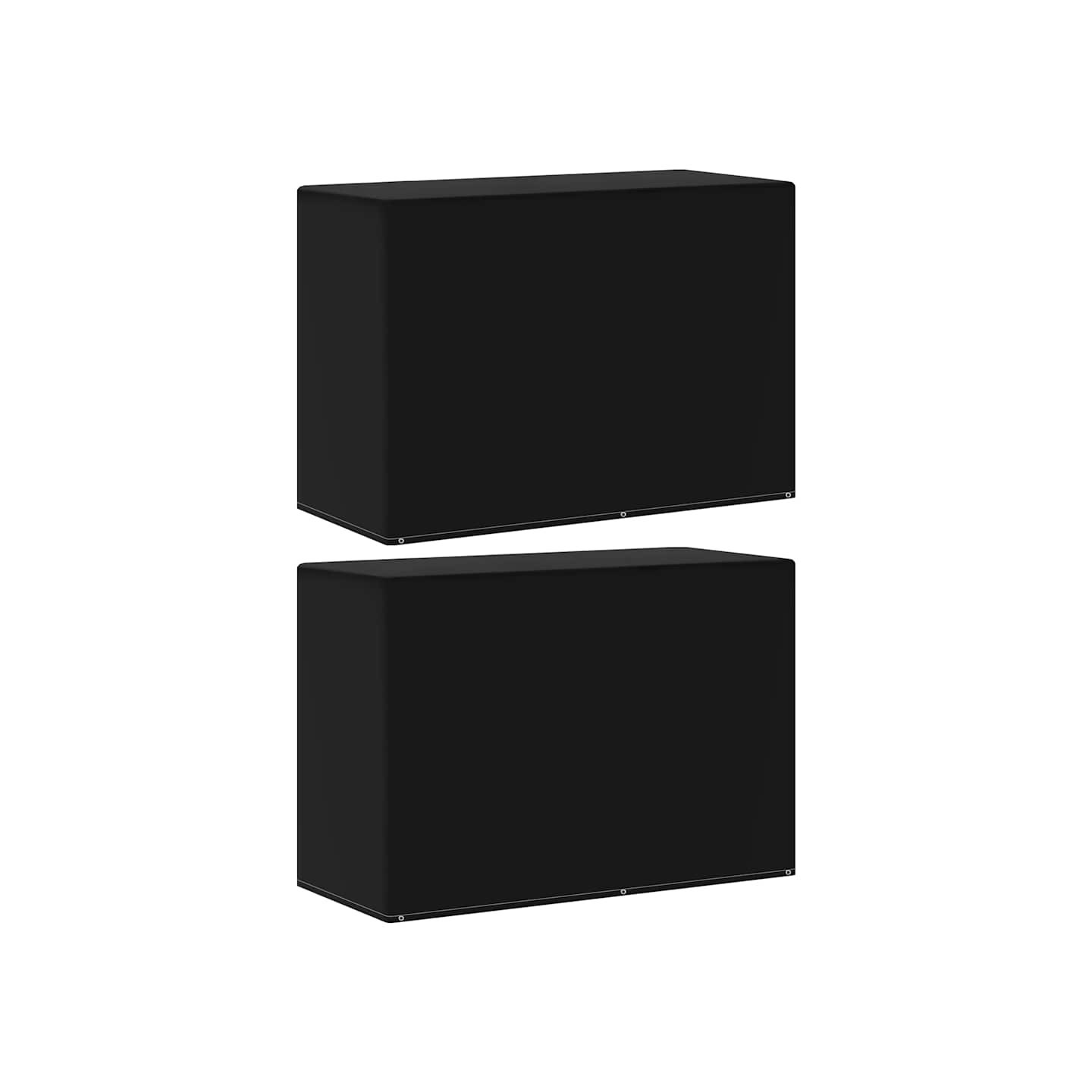 Housses meubles de jardin 2 pcs 6 œillets barbecue 180x80x125cm