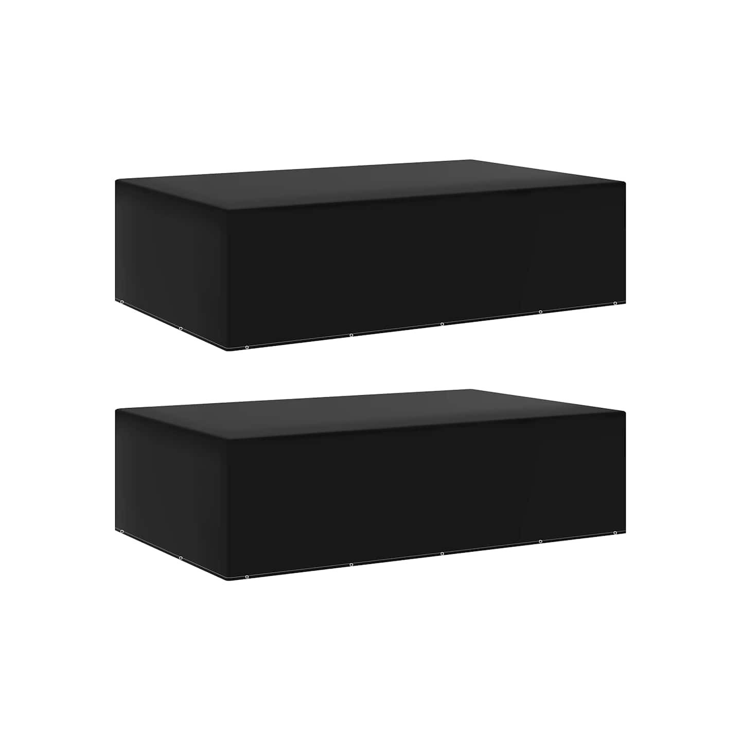Housses de salon de jardin 2 pcs 12 œillets 325x205x90 cm