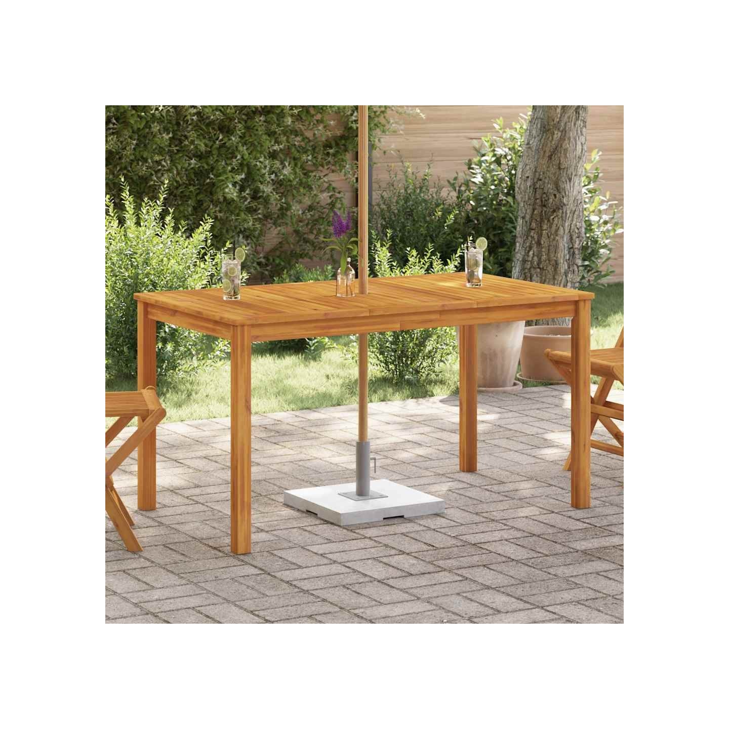 Table de jardin 140x80x74 cm Bois d'acacia massif