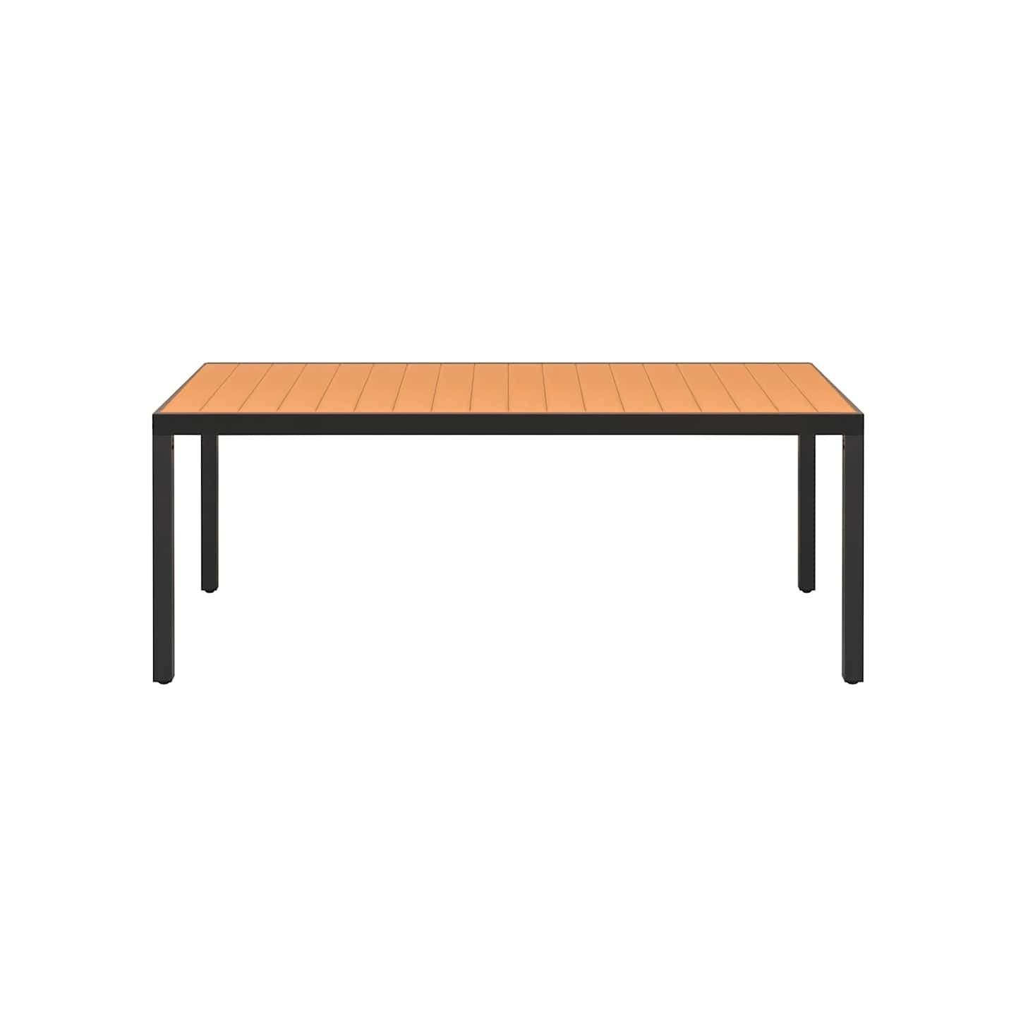 Table de jardin Marron 185 x 90 x 74 cm Aluminium et WPC