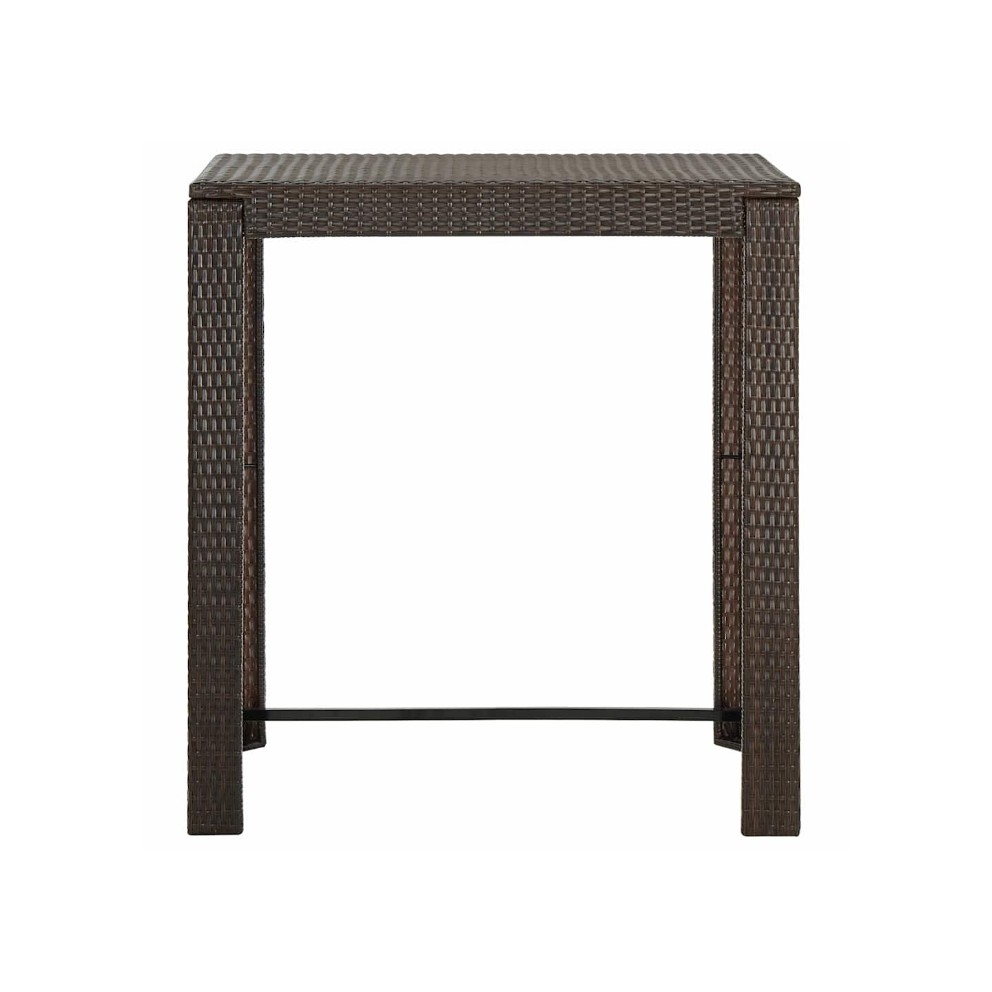 Table de bar de jardin Marron 100x60,5x110,5 cm Résine tressée