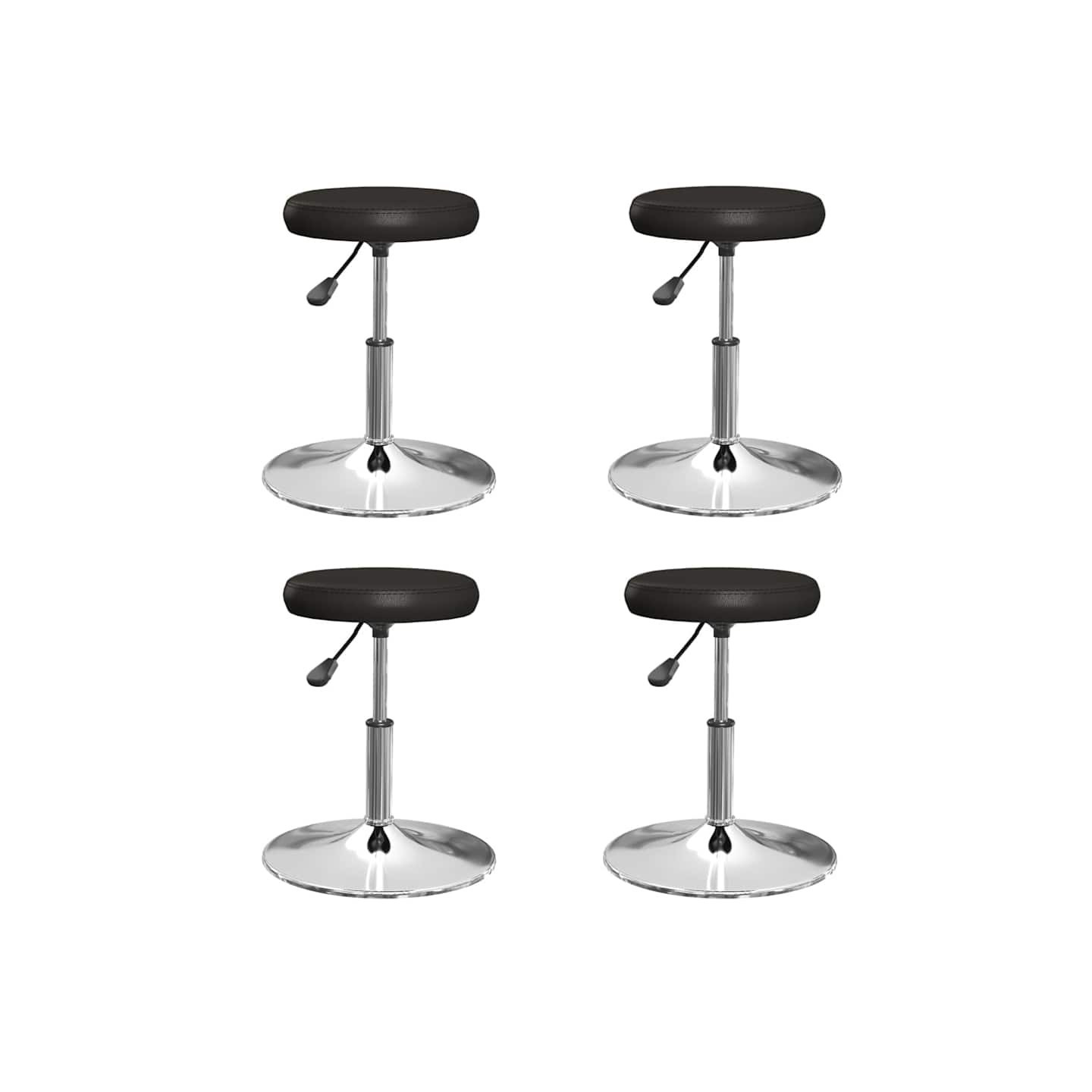 Chaises à manger lot de 4 noir similicuir