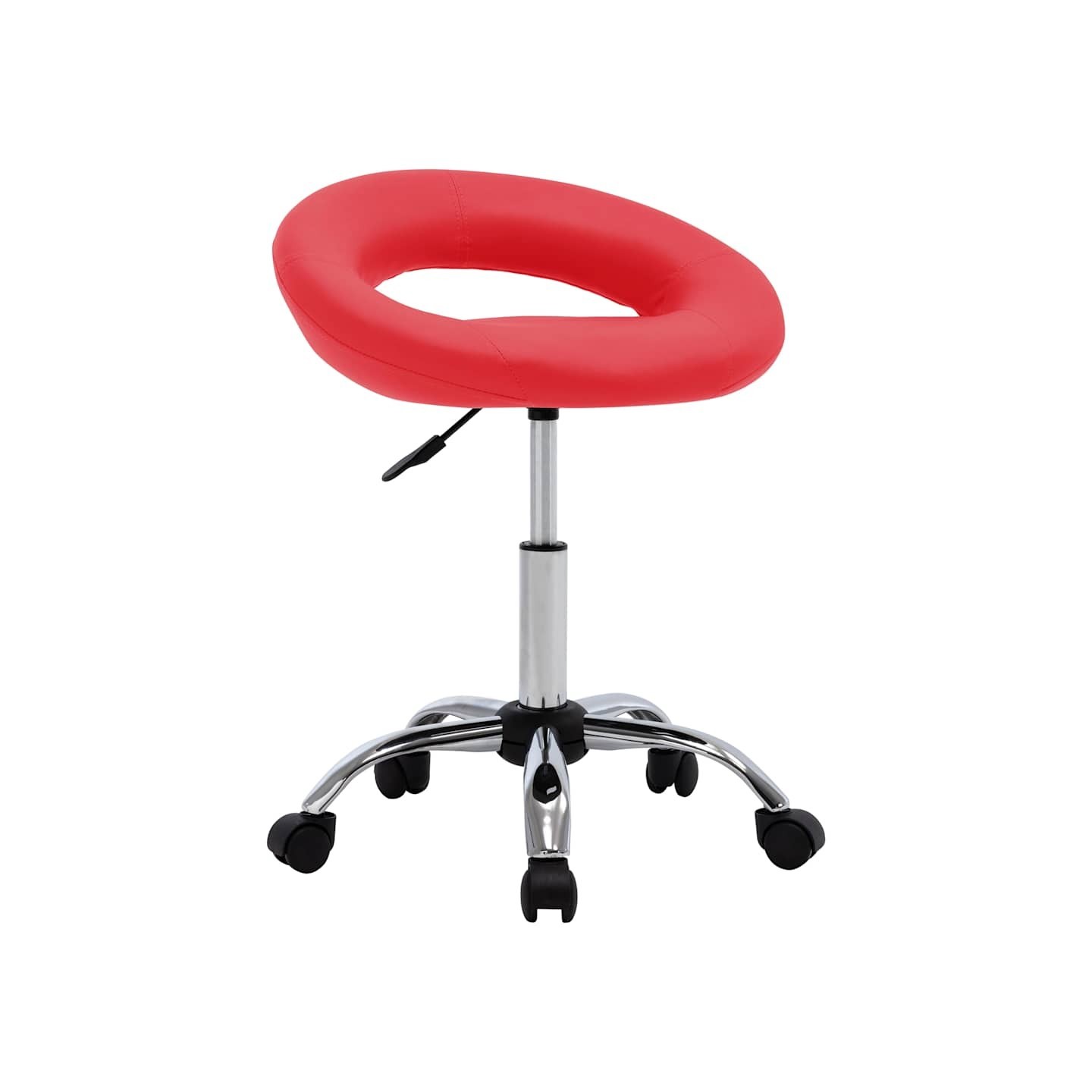 Chaise pivotante à manger Rouge Similicuir