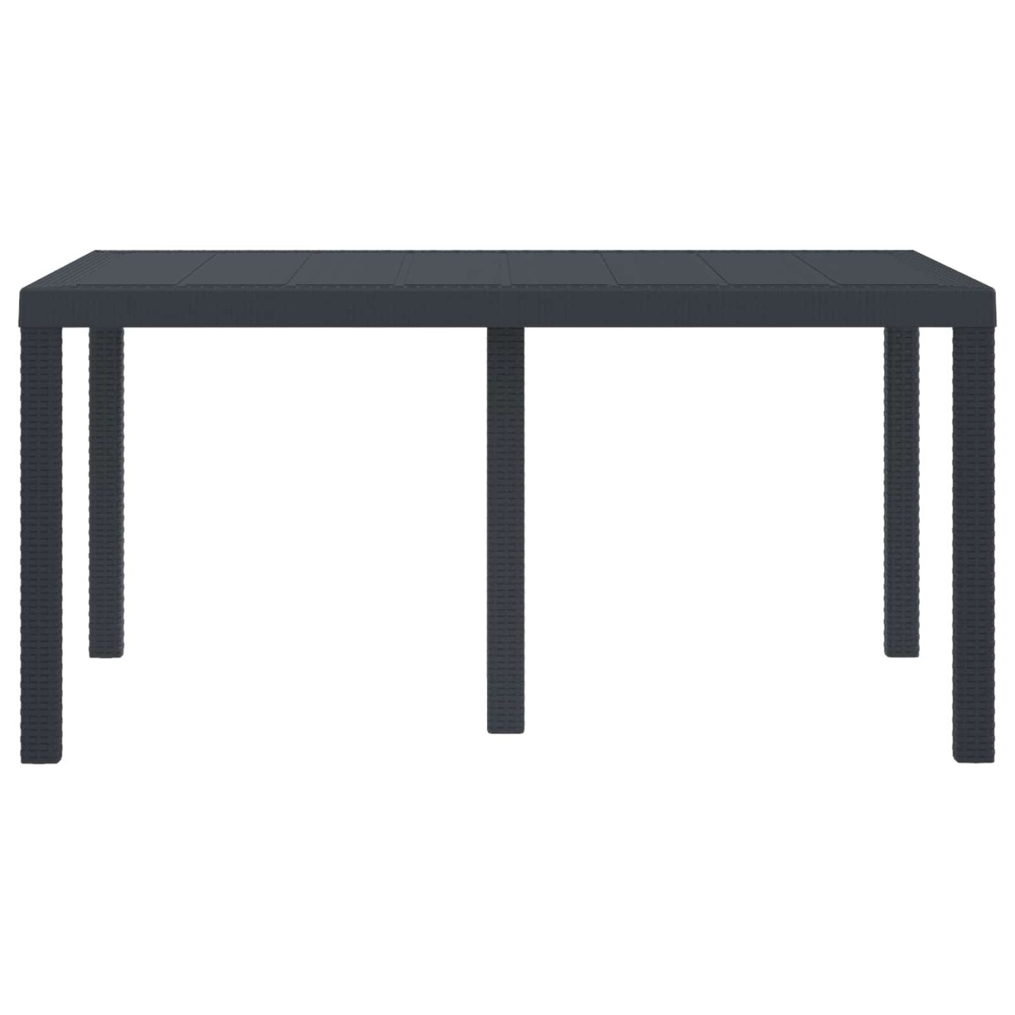 Table de jardin résistante aux intempéries Anthracite polyrotin