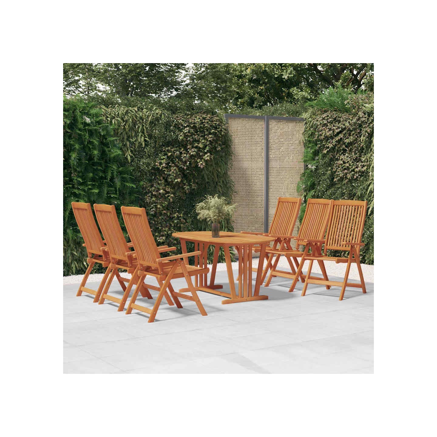 Chaises pliantes 6 pièces en bois massif d'eucalyptus