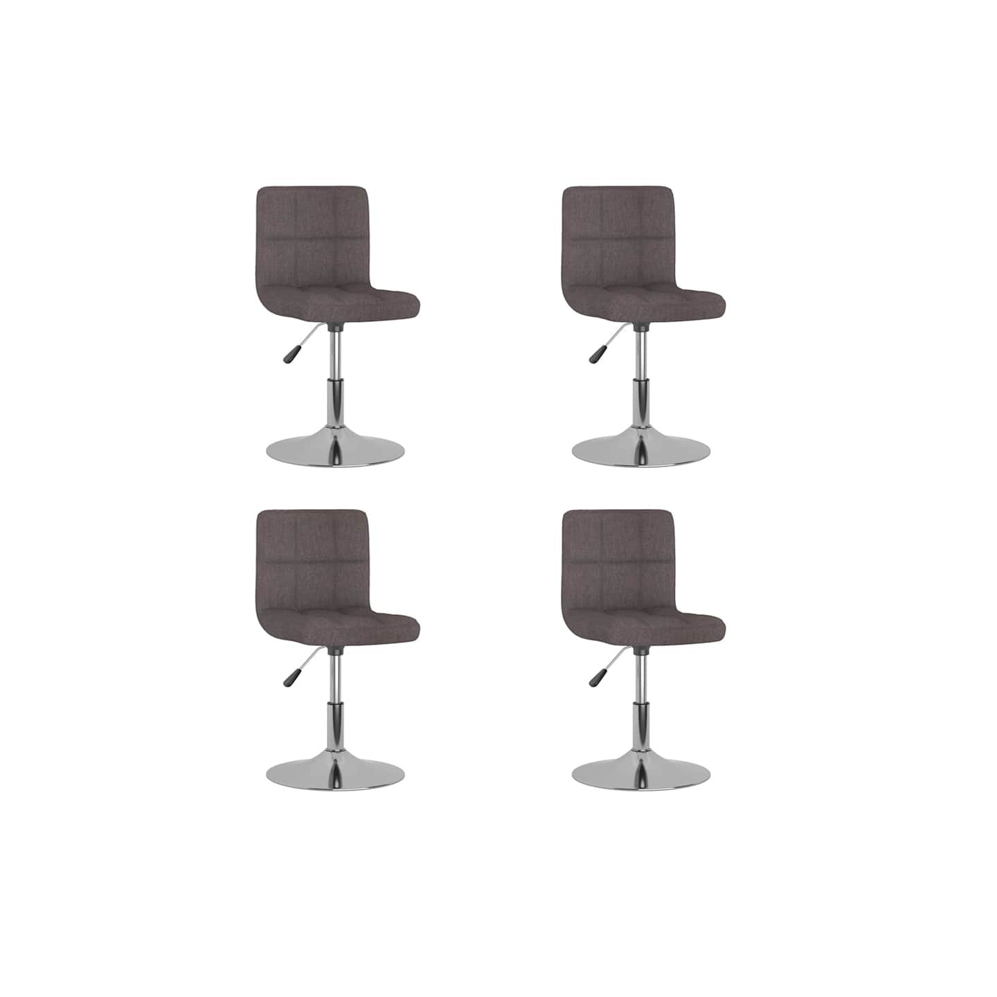 Chaises pivotantes à manger lot de 4 taupe tissu