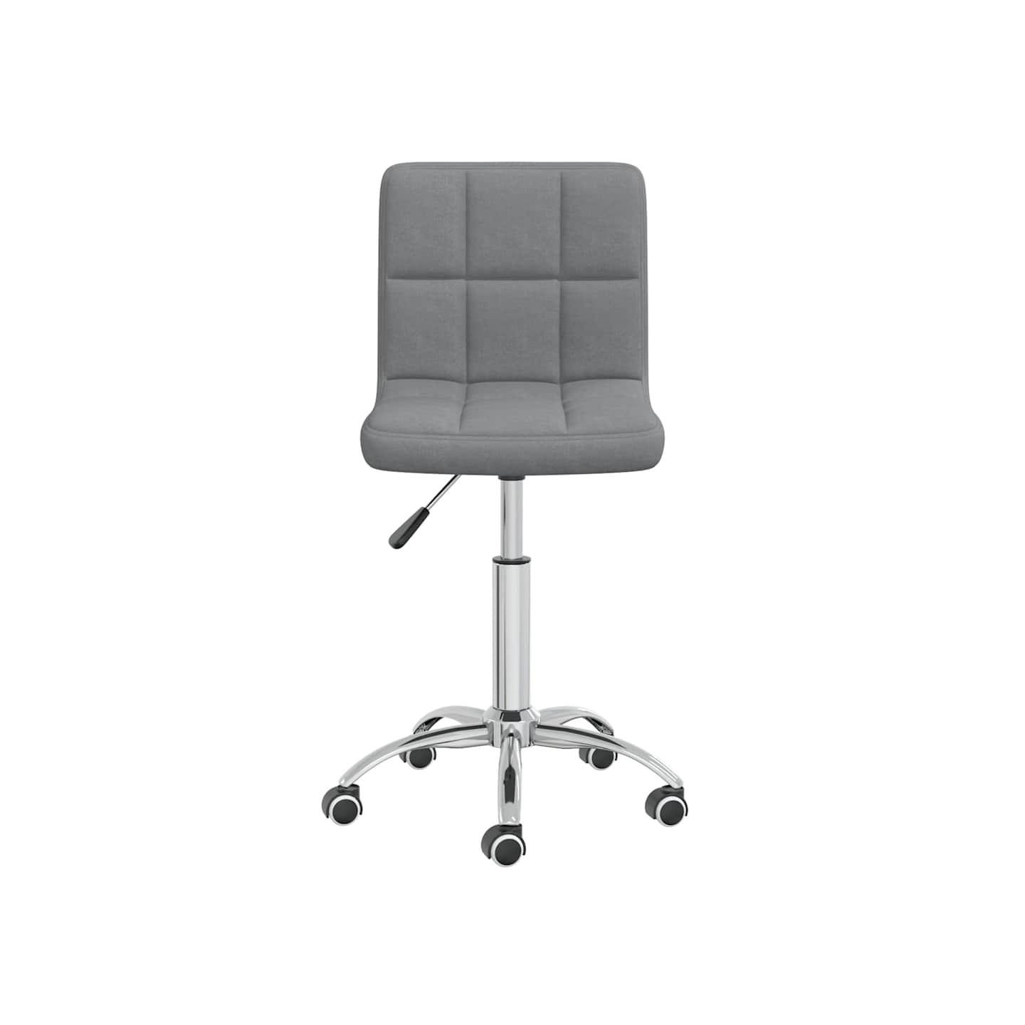 Chaise pivotante de salle à manger Gris clair Tissu