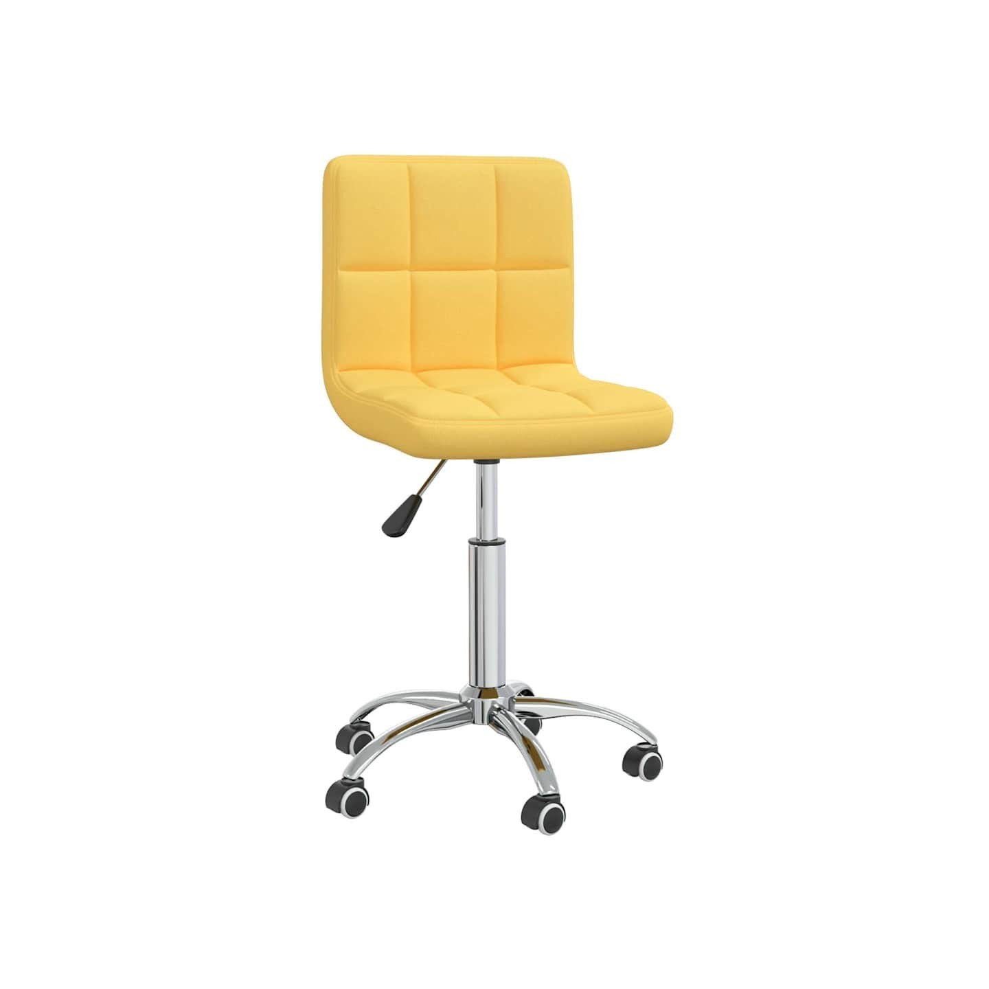 Chaise pivotante de salle à manger Jaune moutarde Tissu
